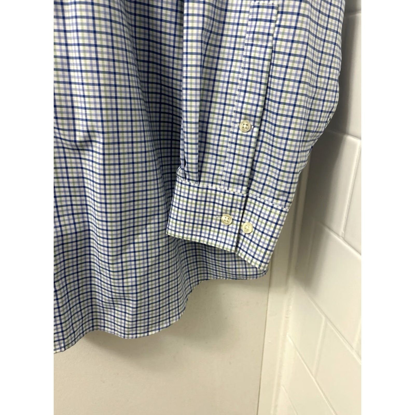 Vintage Michael Kors Shirt Mens 17 Blue Plaid Oxford Non Iron Button Down Long Sleeve Dress Shirt Size US XL / EU 56 / 4 - 6 Thumbnail