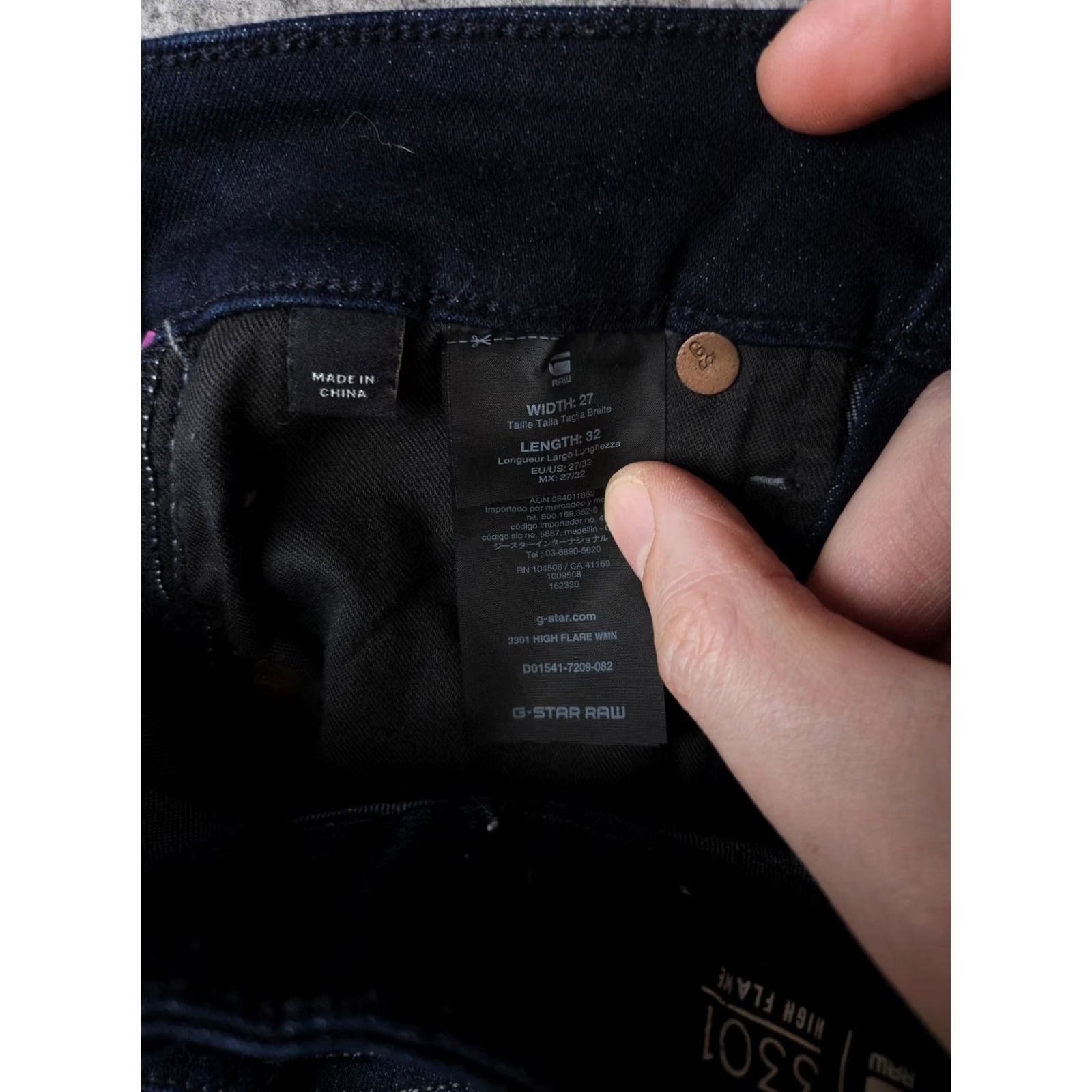 G-Star G-STAR Raw Women's HIGH RISE FLARE Jeans Dark Wash 27 x 32 (FITS 25 x 31) Denim Stars Size 27" / US 4 / IT 40 - 4 Thumbnail