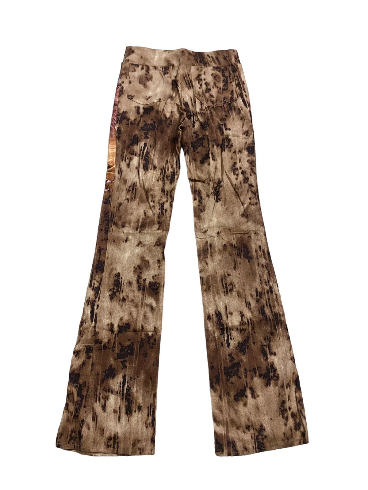If Six Was Nine 💥Vintage Flare Ange Paris Overprint Pant Size 26" / US 2 / IT 38 - 3 Thumbnail
