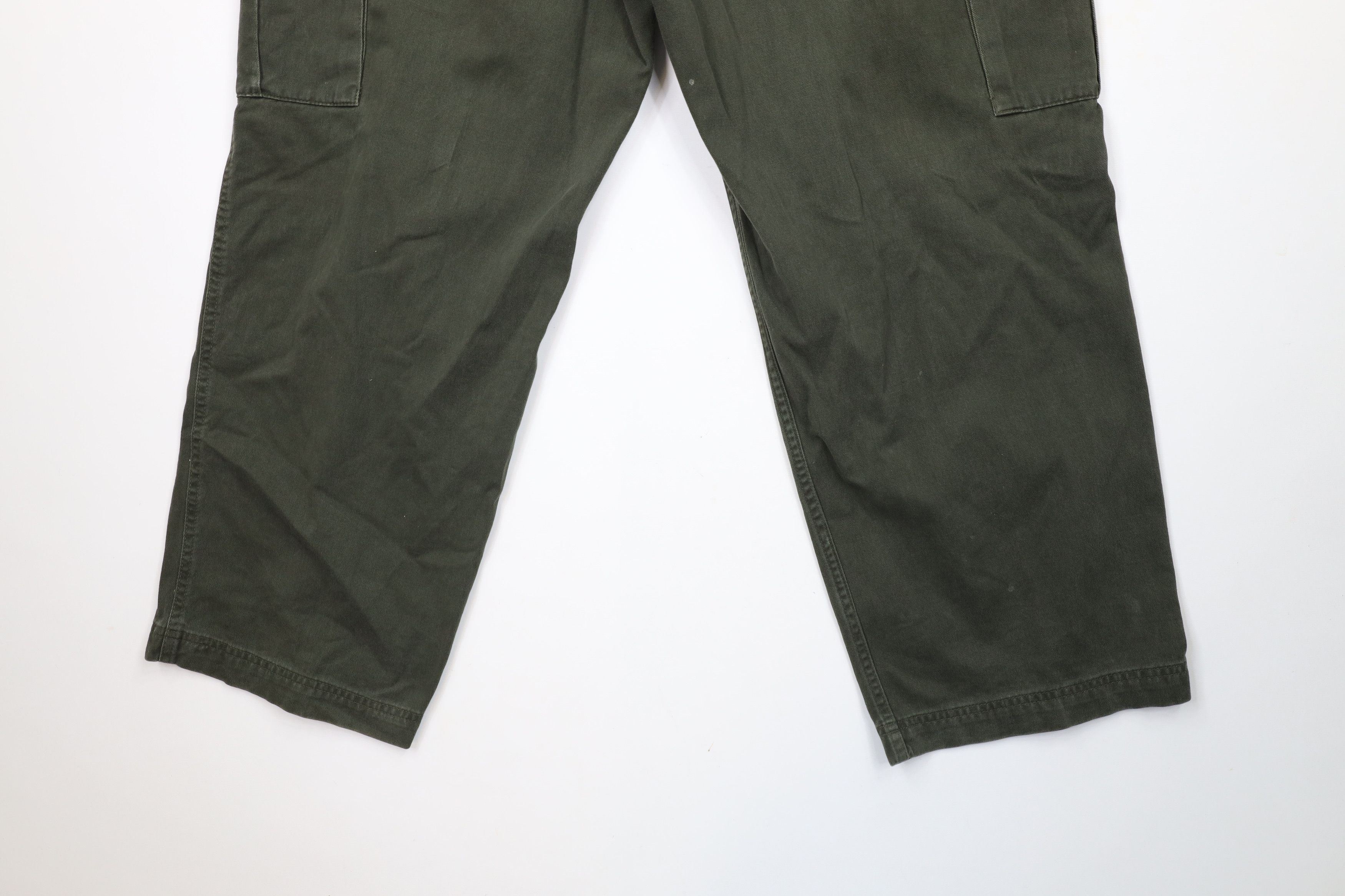 Vintage Vintage 90s Y2K Streetwear Baggy Wide Leg Cargo Pants Green Size US 36 / EU 52 - 13 Thumbnail