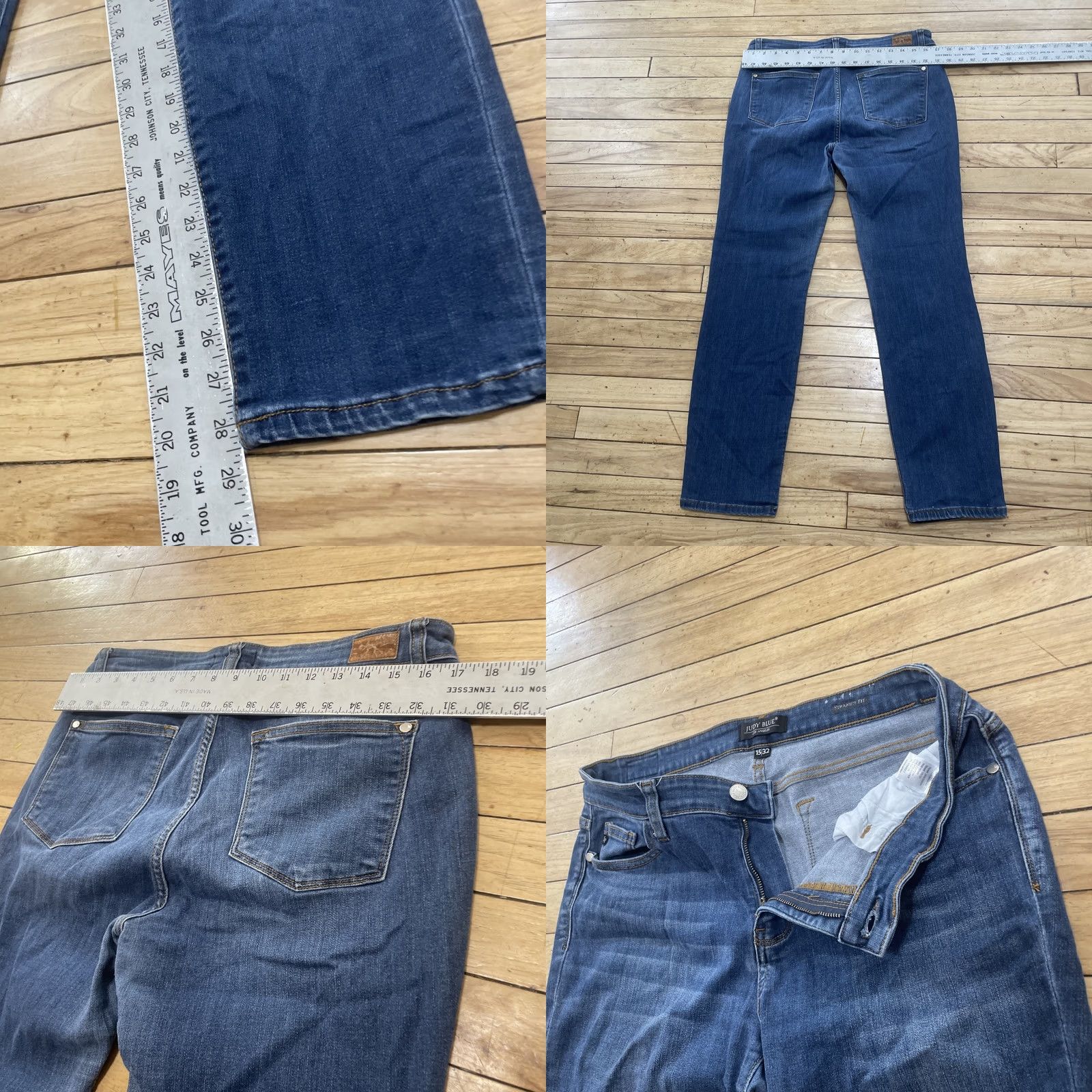 Denime Judy Blue Los Angeles Jeans Women 15 32 Straight Mid Stretch Lightweight Denim Jeans Size 36" / US 14 / IT 50 - 9 Thumbnail