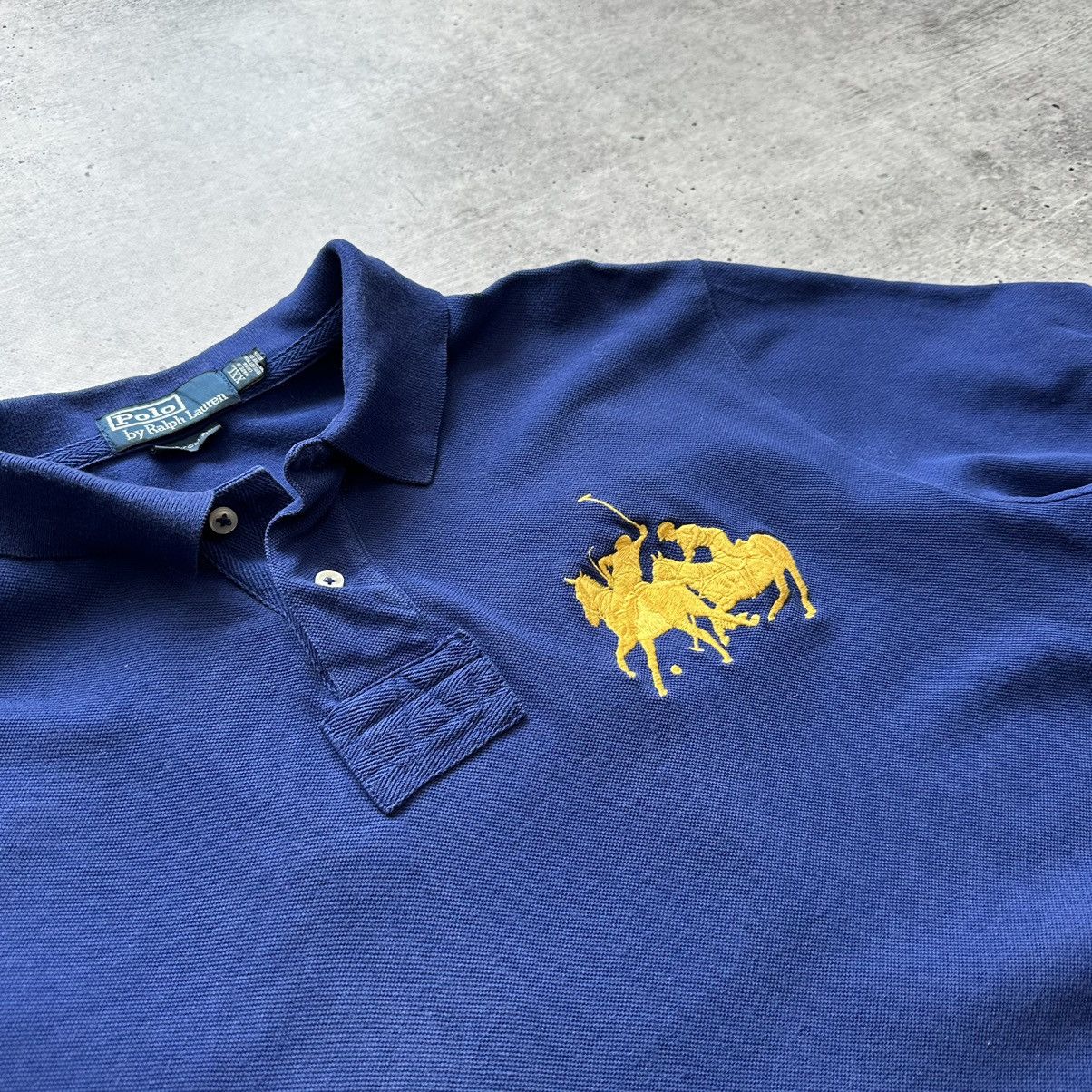 Designer × Polo Ralph Lauren Polo Ralph Lauren 3 Big Pony Polo Shirt Chief Keef Blue Size US XXL / EU 58 / 5 - 6 Thumbnail