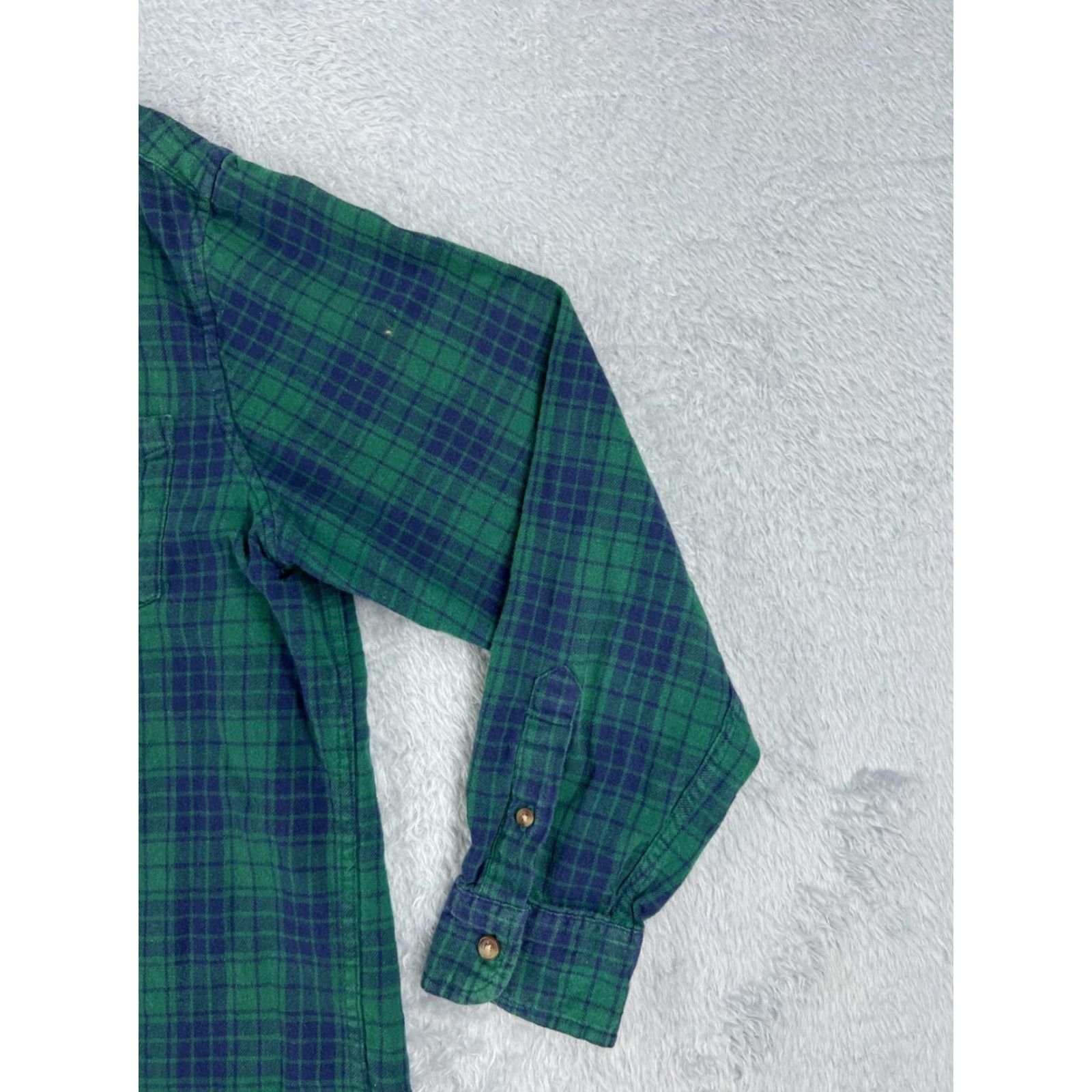 Chaps VINTAGE Chaps Shirt Mens Large Blue Green Plaid Cotton Flannel Button-Up Long Sleeve Casual Workwear with Pockets Size US L / EU 52-54 / 3 - 3 Thumbnail