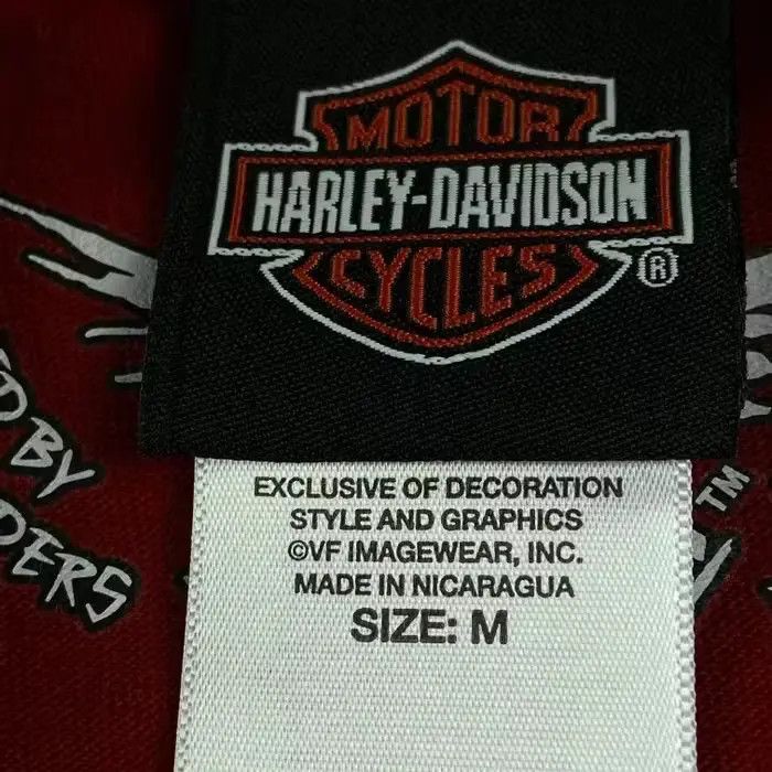 Harley Davidson T Shirt Vintage Harley Davidson M Red Big Print Weser - EMS Size US M / EU 48-50 / 2 - 5 Thumbnail