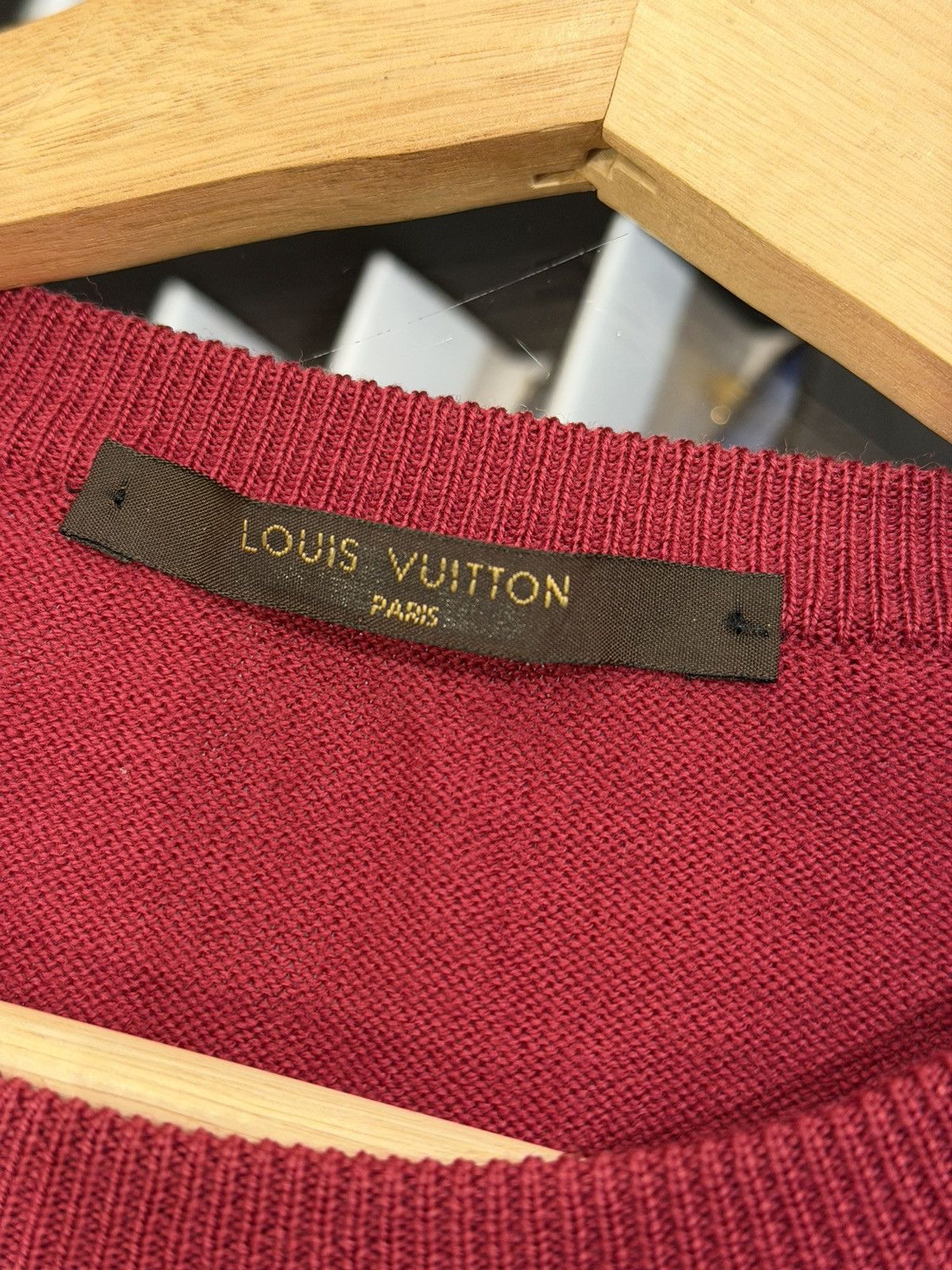 Louis Vuitton Louis Vuitton Intarsia Crewneck Sweater - Red Size US M / EU 48-50 / 2 - 5 Thumbnail