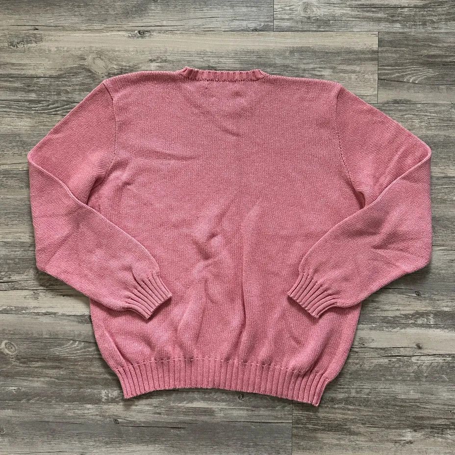 Polo Ralph Lauren Vintage Polo Ralph Lauren Pink Knitted Crewneck Sweater Size US XL / EU 56 / 4 - 4 Thumbnail