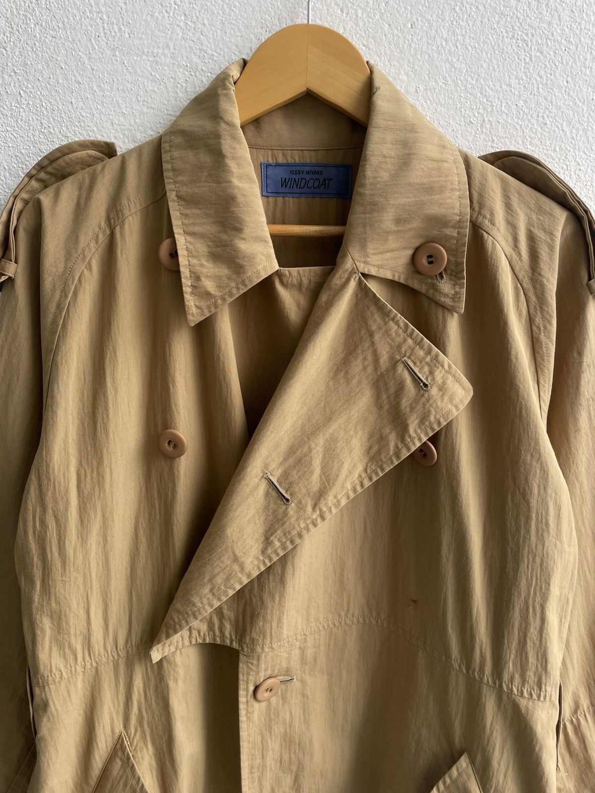 Issey Miyake Vintage 80's Issey Miyake Windcoat Oversize Long Coat Size US S / EU 44-46 / 1 - 12 Thumbnail