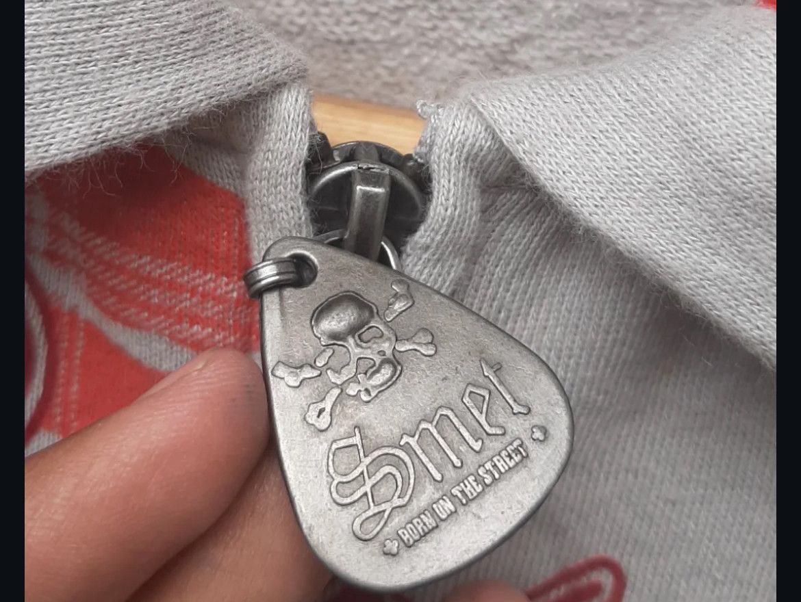 Japanese Brand 2000s Smet Christian Audigier Skull Poem Zip Hoddie y2k Lgb Size US S / EU 44-46 / 1 - 8 Thumbnail