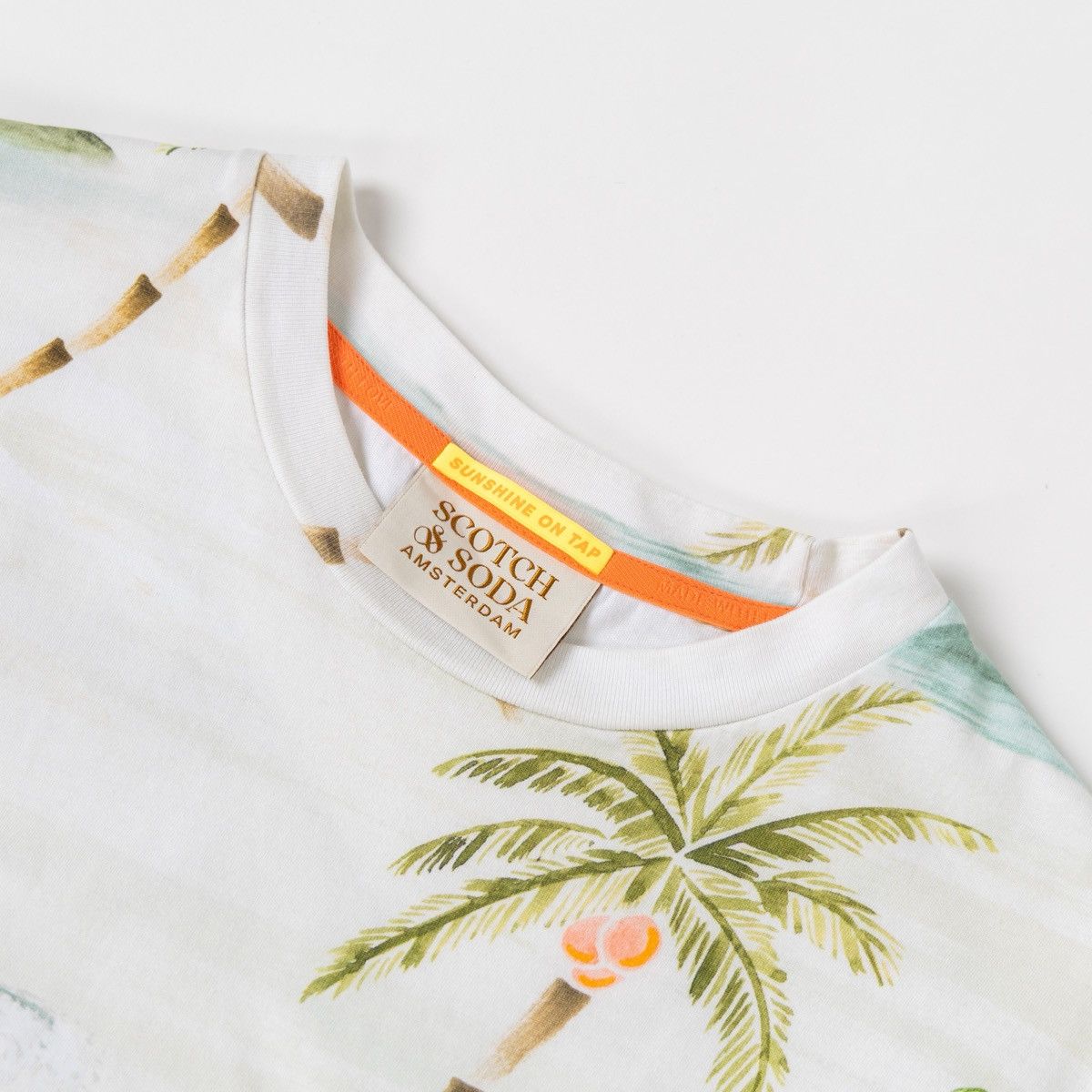 Scotch & Soda Scotch & Soda Amsterdam Mens Tropical Print T-Shirt Palm Size US L / EU 52-54 / 3 - 6 Thumbnail
