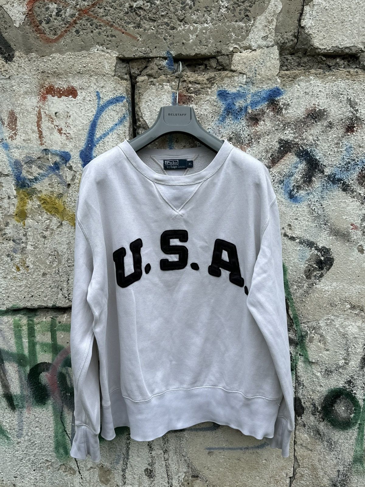 Polo Ralph Lauren Vintage 90s Polo Sport Ralph Lauren USA Crewneck Sweatshirt Size US XL / EU 56 / 4 - 1 Thumbnail