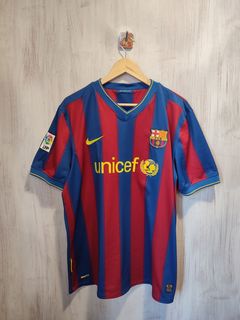 Nike Ronaldinho Barcelona Soccer Jersey Shirt 07/08 #10 Size L Messi Xavi