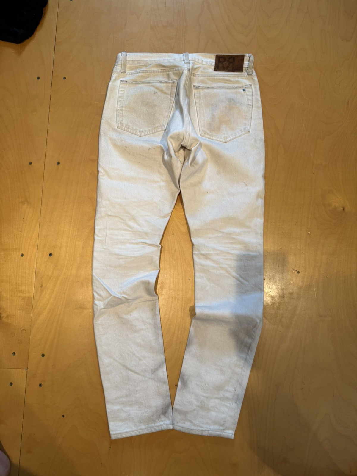 RRL Ralph Lauren RRL cream selvedge DENIM Slim fit Size US 30 / EU 46 - 11 Thumbnail