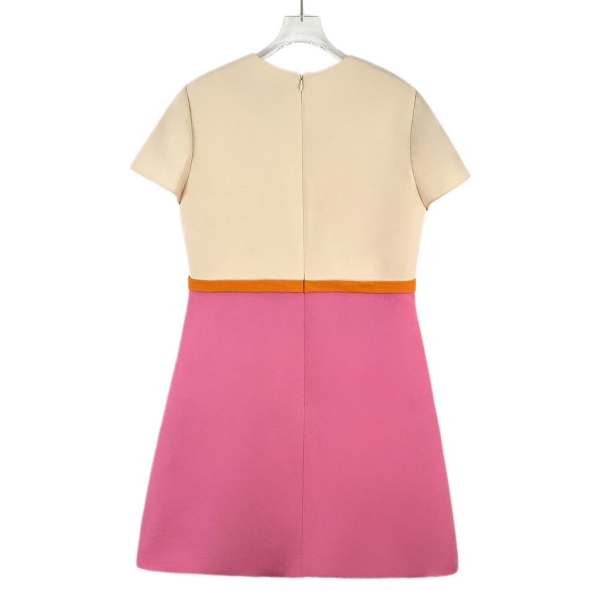 Valentino Valentino Color-blocked Bow Wool Short Sleeve Dress K26WX Size XL / US 12-14 / IT 48-50 - 2 Thumbnail