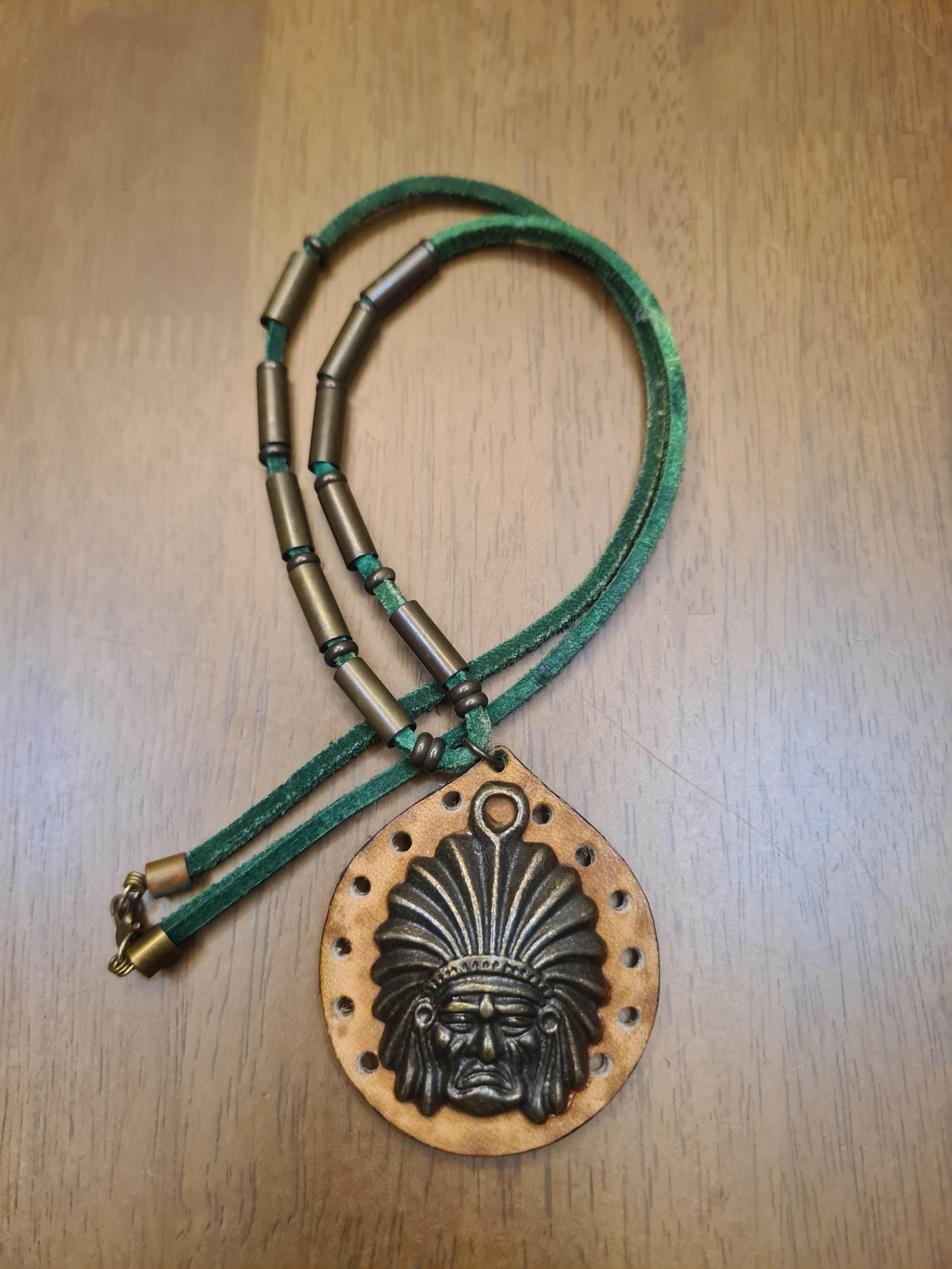 Indian navajo brass native necklace