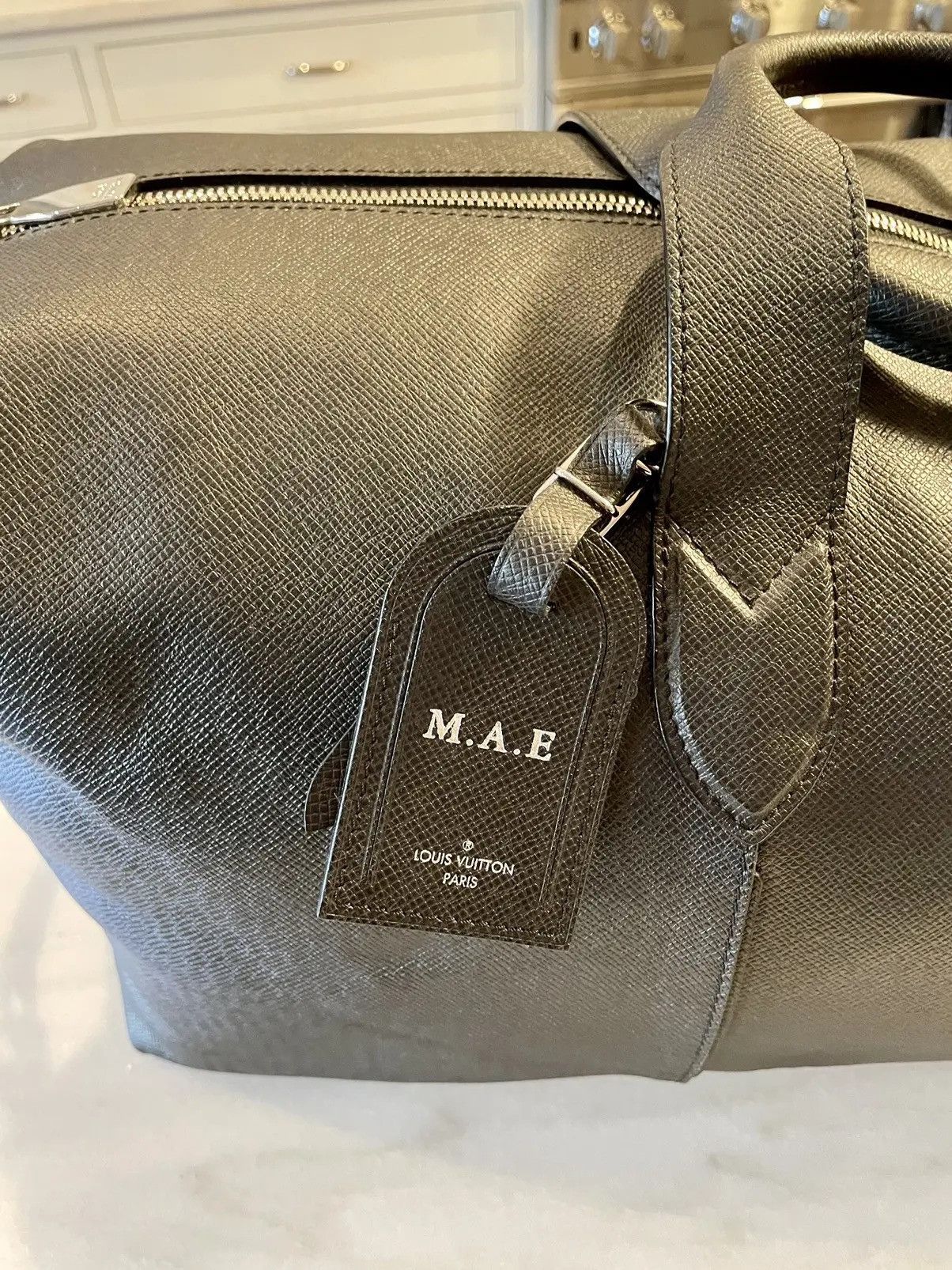Louis Vuitton Louis Vuitton Taurillon Astralis 50 Black Keepall Size ONE SIZE - 6 Thumbnail