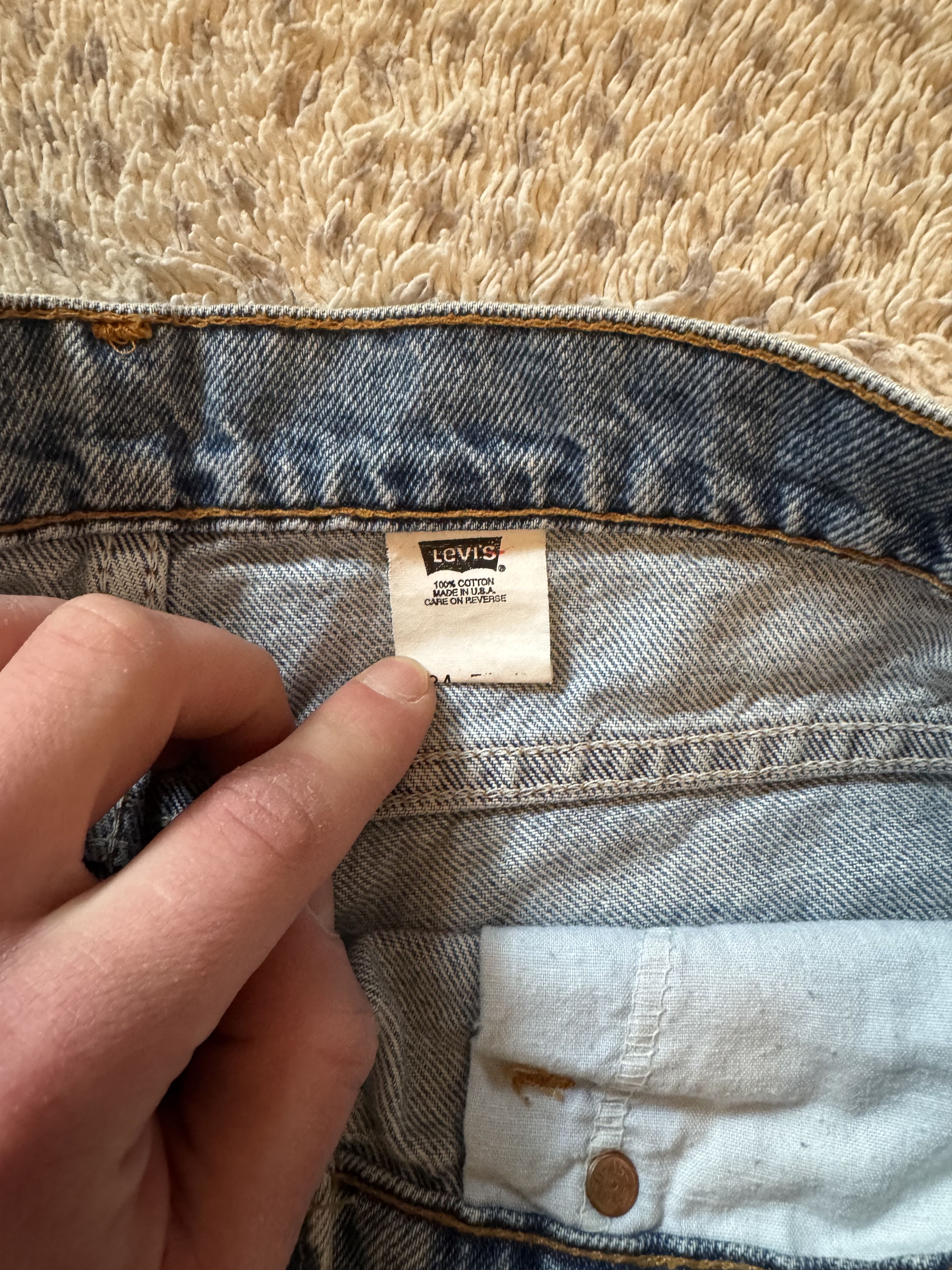 Levi's Levis 505 Vintage 90s Orange Tab Custom Cut Shorts Size 34" / US 12 / IT 48 - 4 Thumbnail