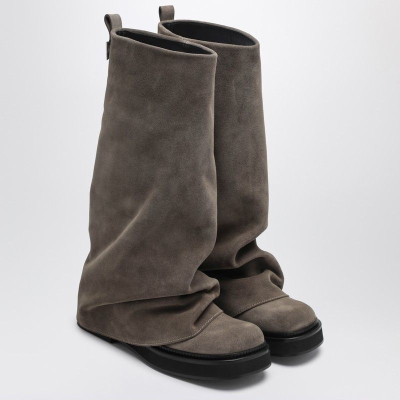 The Attico The Attico Robin Taupe Suede Combat Boots Size US 6 / IT 36 - 1 Thumbnail