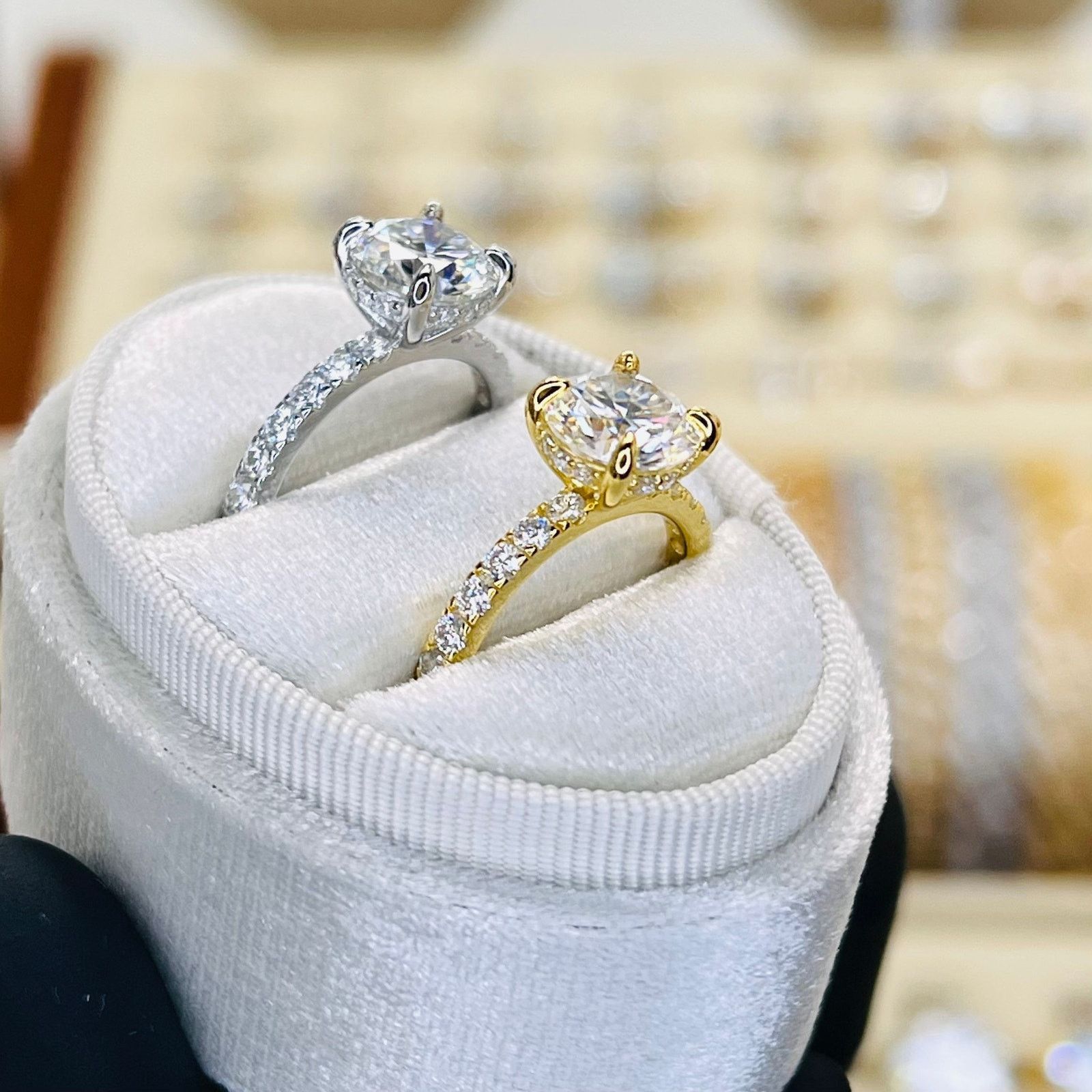Other 2.64ctw Moissanite Hidden Halo Pavé Engagement Ring Size ONE SIZE - 2 Thumbnail