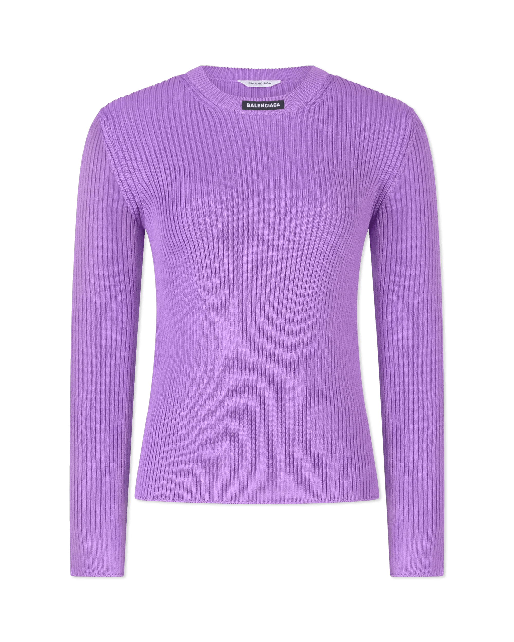 Balenciaga Lace viscose knit crewbeck in lilac Size S / US 4 / IT 40 - 1 Thumbnail