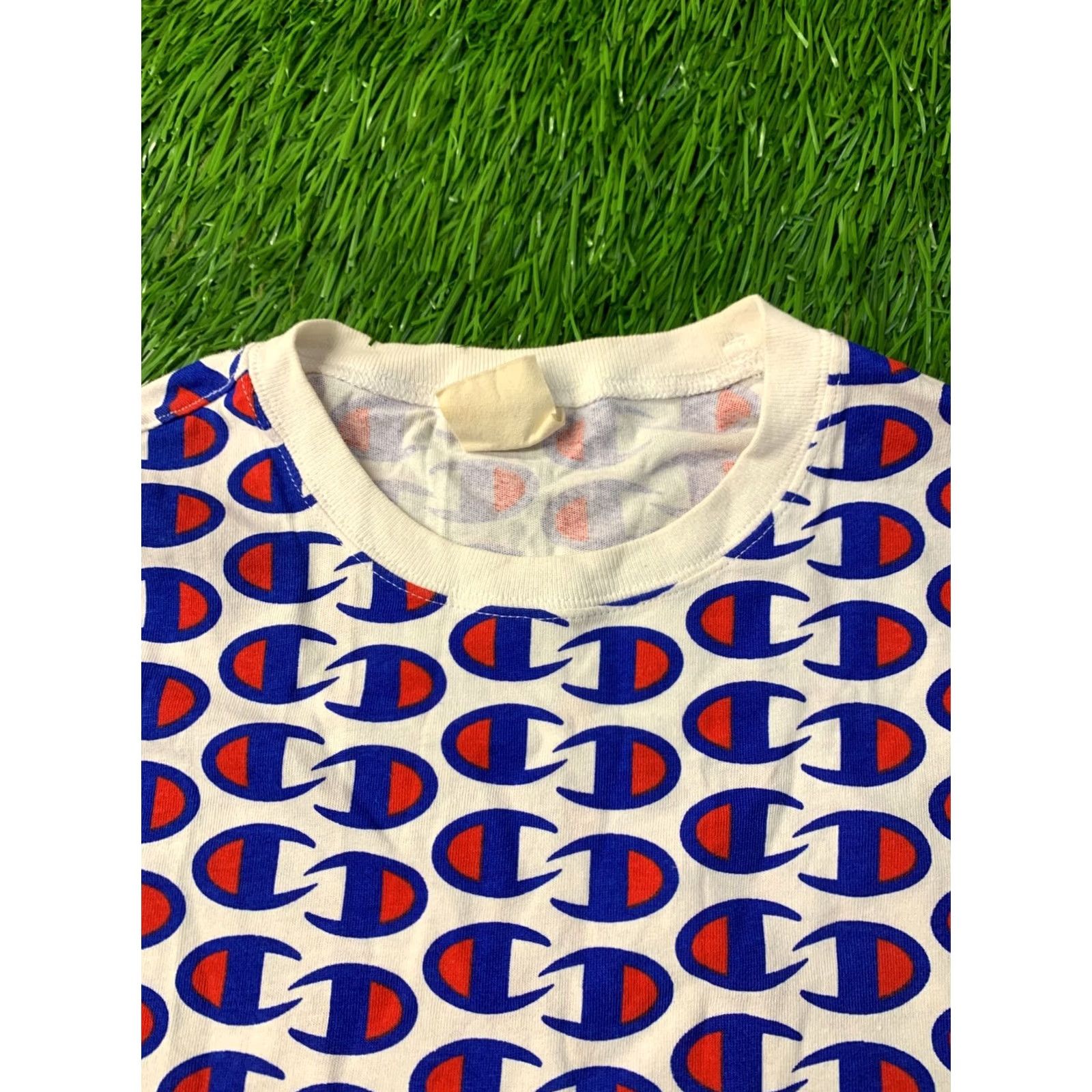 Champion Champion Monogram Original Men Short Sleeve Shirt T-Shirt Jersey Size S White Blue Red Jersey Cotton Men Shirts Size US S / EU 44-46 / 1 - 5 Thumbnail