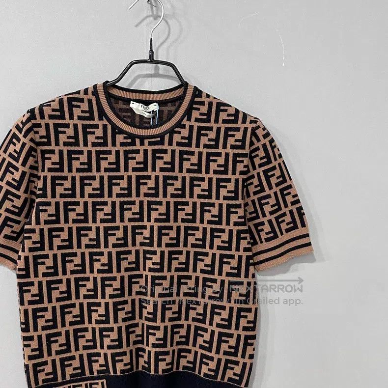 Fendi Fendi Monogram Print Knit Short Sleeve Size XS / US 0-2 / IT 36-38 - 2 Thumbnail