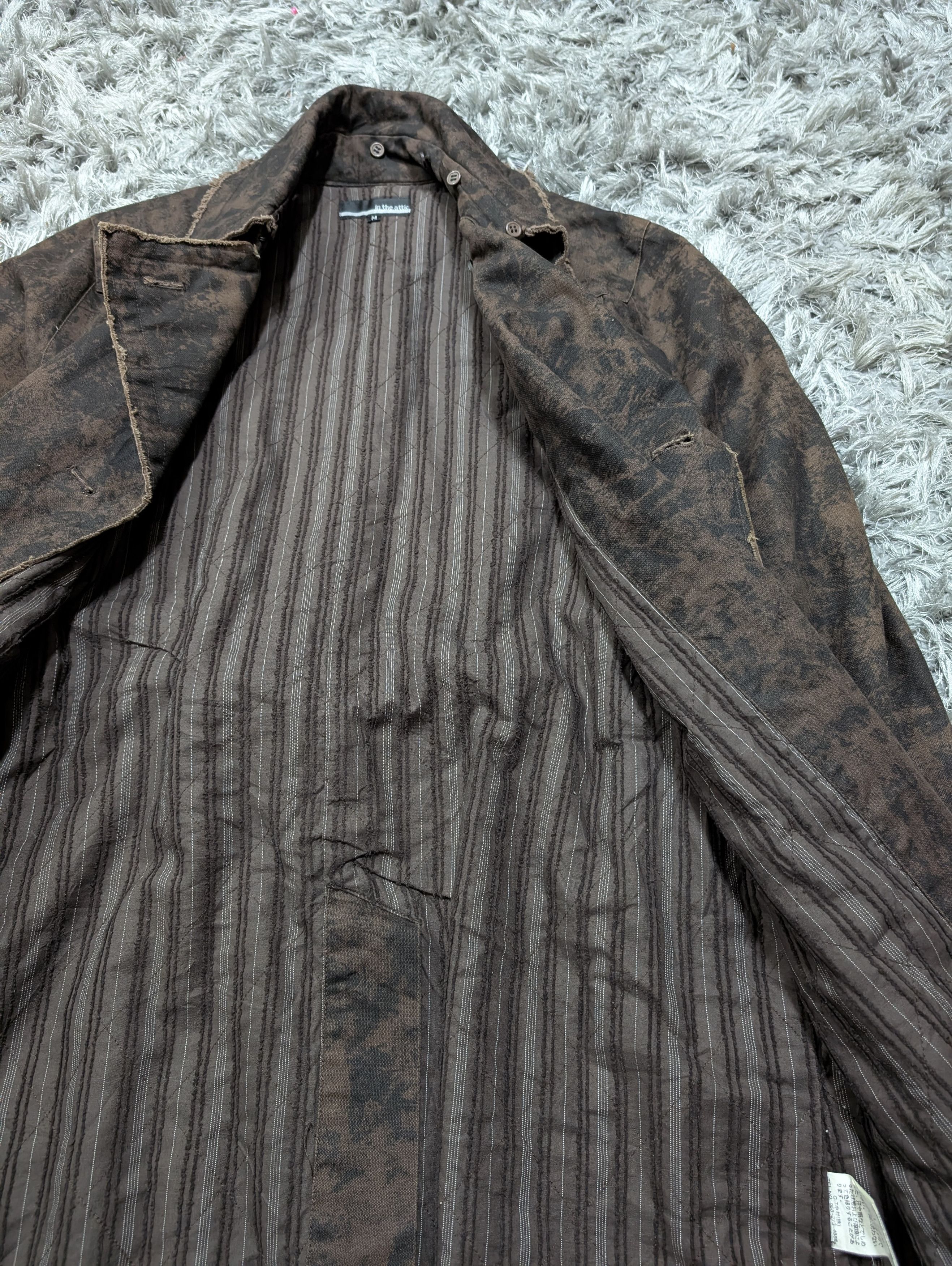 In The Attic In the Attic Dark Camo Distressed Double Breast Jacket Size US M / EU 48-50 / 2 - 10 Thumbnail
