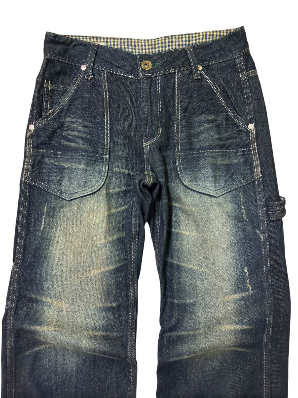 Hysteric Glamour Vintage IN THE GROOVE Baker Pants Muddy Wash Worker Denim Size US 28 / EU 44 - 3 Thumbnail