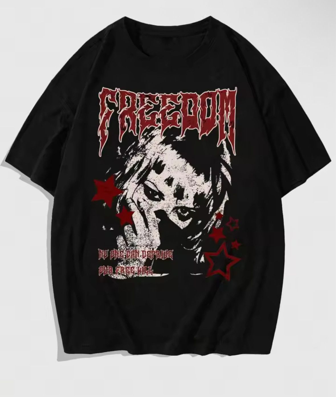 Other Y2K Streetwear Goth Fashion Black T-Shirt Punk Graphic Tees Size US XXL / EU 58 / 5 - 1 Thumbnail