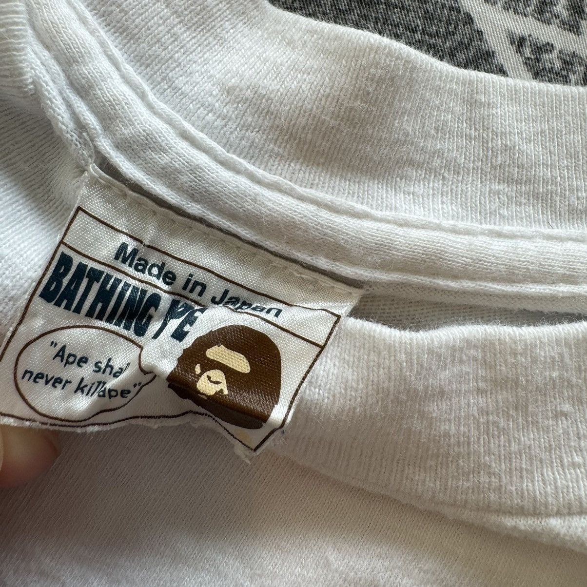 Bape × Nigo × Vintage OG Bape x Chin Oneita Tag Ape Head Tee Size US L / EU 52-54 / 3 - 7 Thumbnail