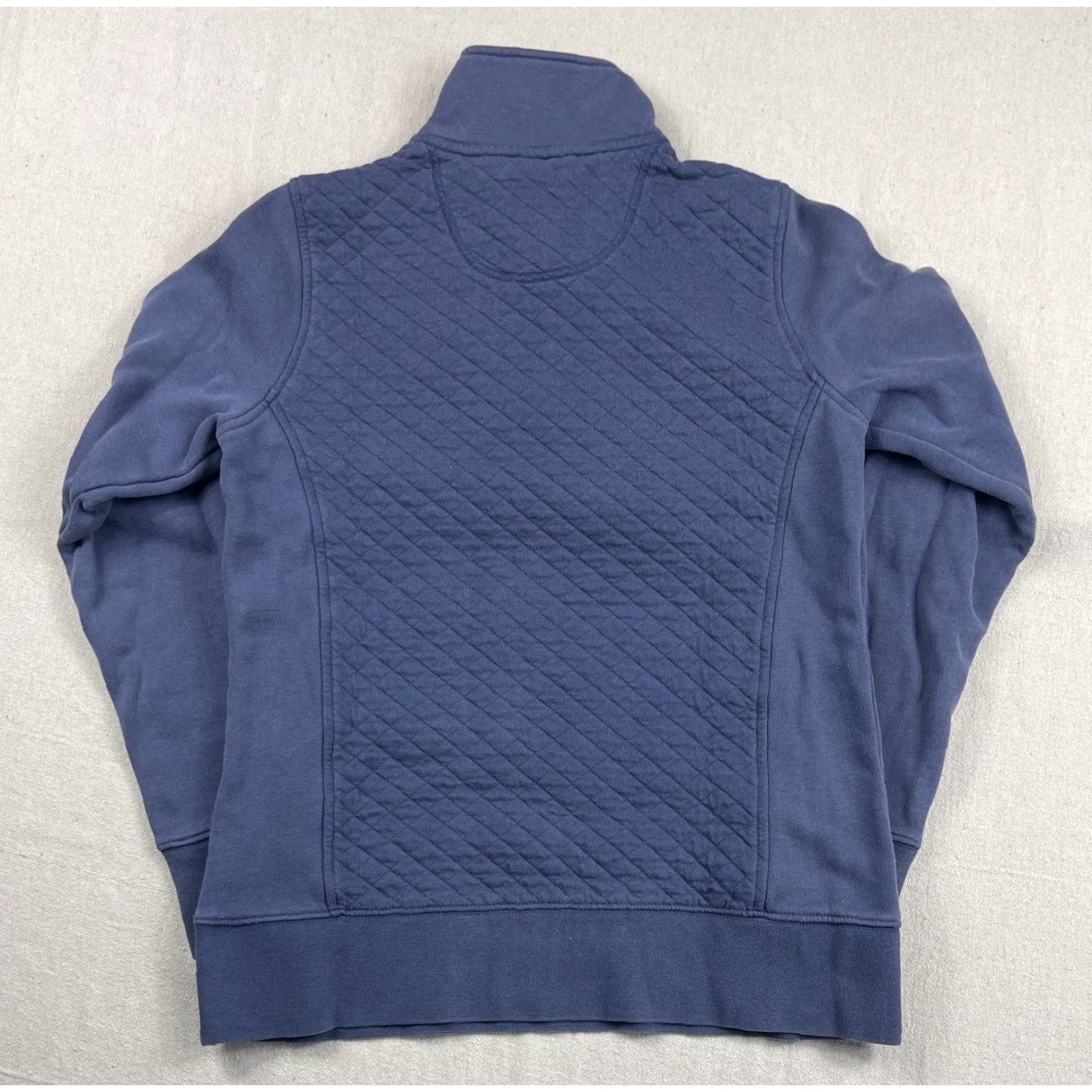 Vintage LL Bean Quilted 1/4 Zip Pullover Sweatshirt Women XS Blue Knit Outdoors Hiking Casual Size XS / US 0-2 / IT 36-38 - 2 Thumbnail