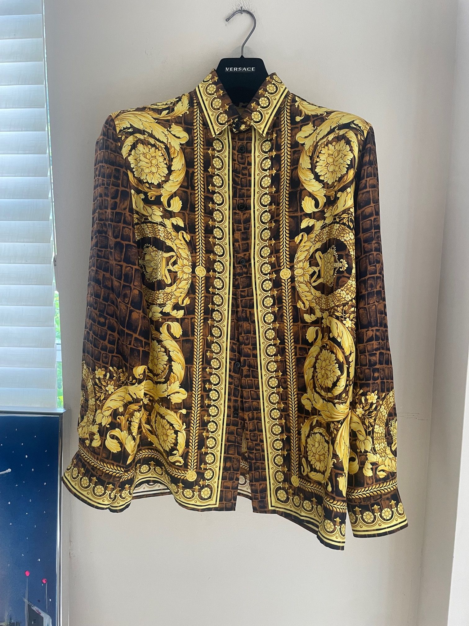 Versace silk shirt outlet replica