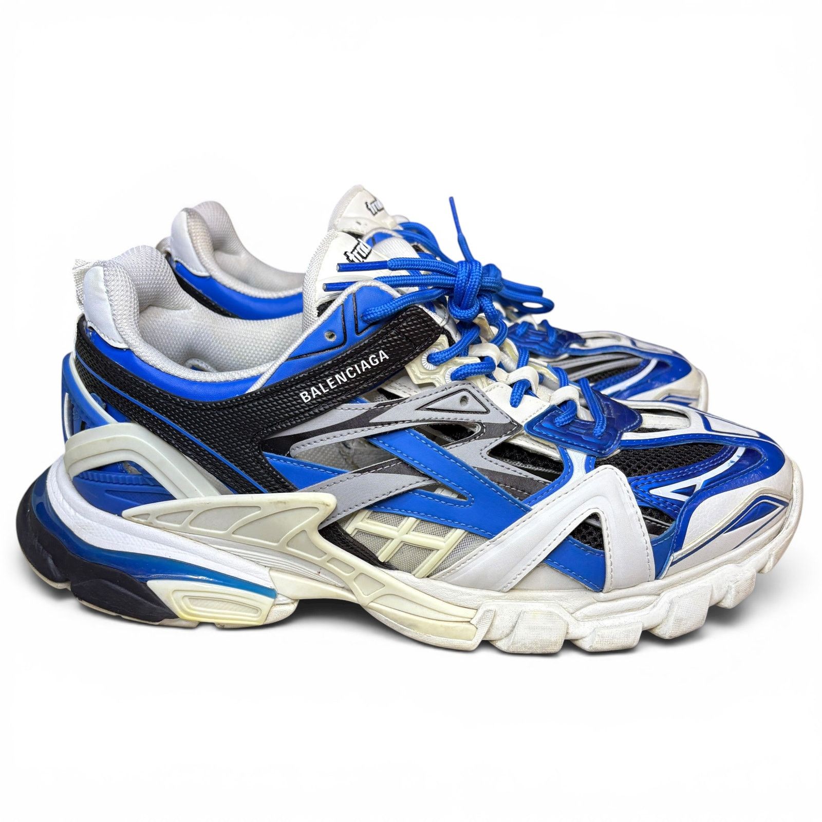 Balenciaga Size 12 - Balenciaga Track 2.0 Blue White Sneakers Size US 12 / EU 45 - 2 Thumbnail