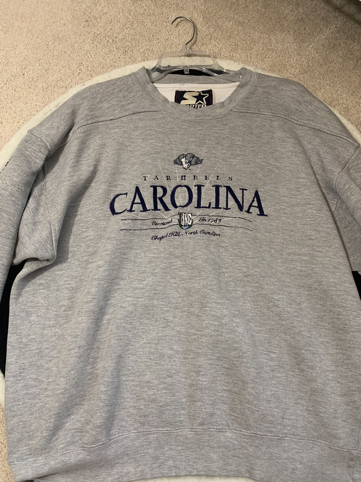 Starter Vintage North Carolina Tar Heels Crewneck Size US L / EU 52-54 / 3 - 1 Thumbnail