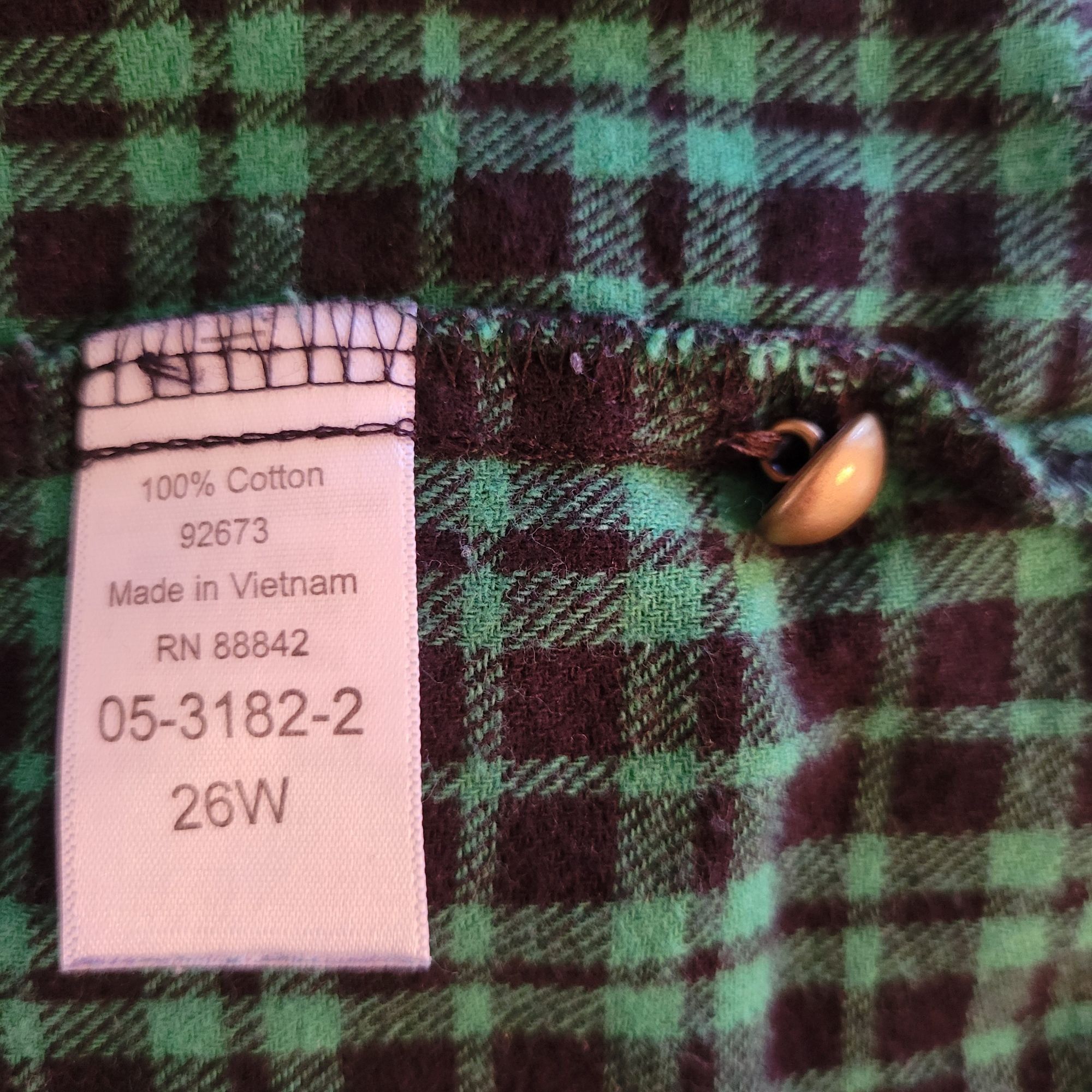 Other Woman Within 26W Plaid Green Black Button Down Dress Pockets Size 4XL / US 24-26 - 7 Thumbnail