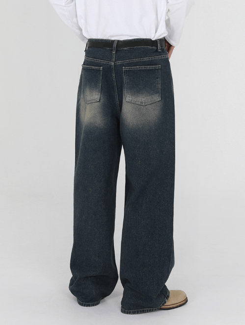 Japanese Brand × Jean Japanese style retro washed loose cleanfit straight jeans Size US 34 / EU 50 - 3 Thumbnail