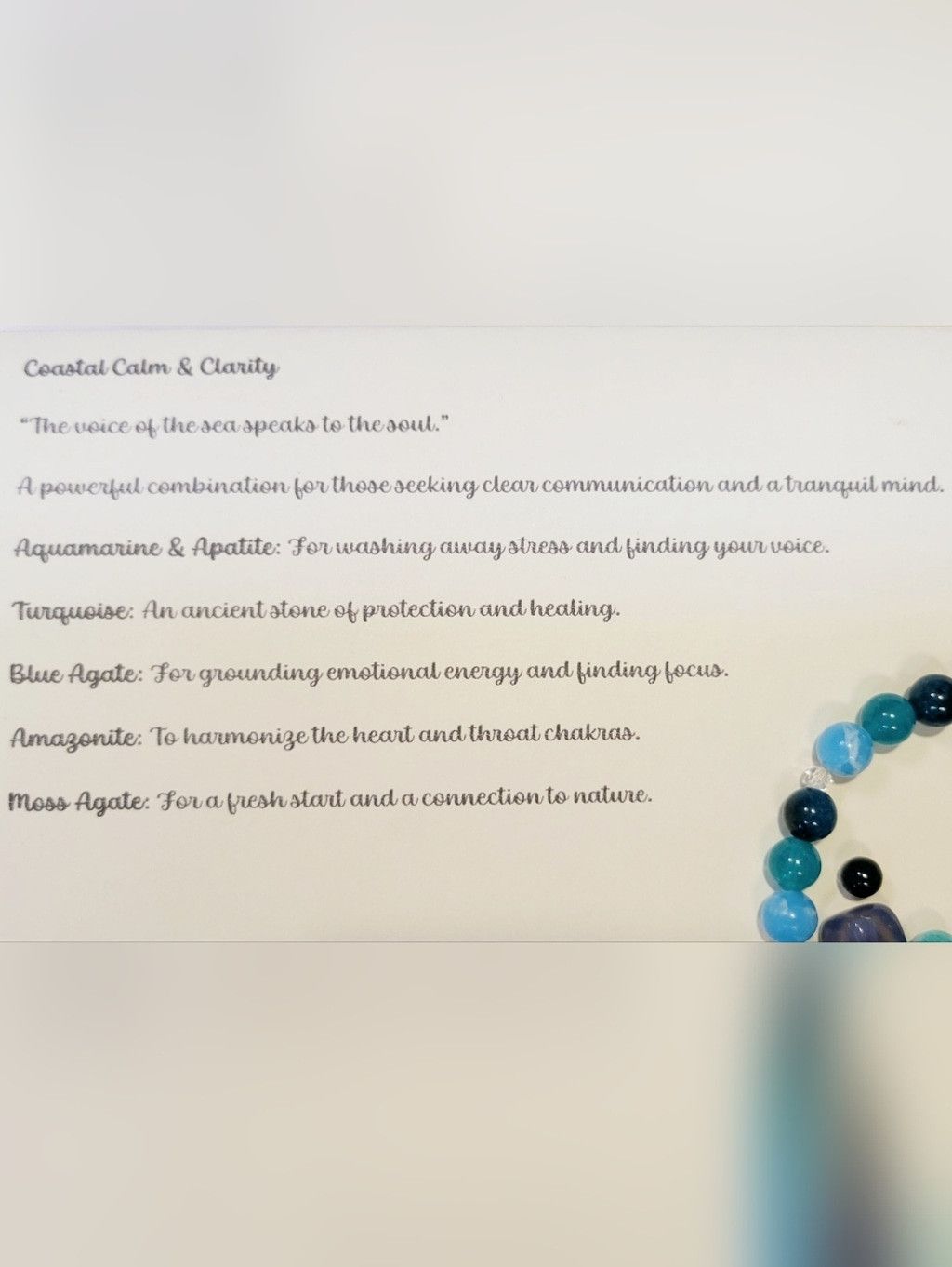 Handmade Gemstone Beaded Bracelet Intent Bundle With Crystals & Card Size ONE SIZE - 3 Thumbnail