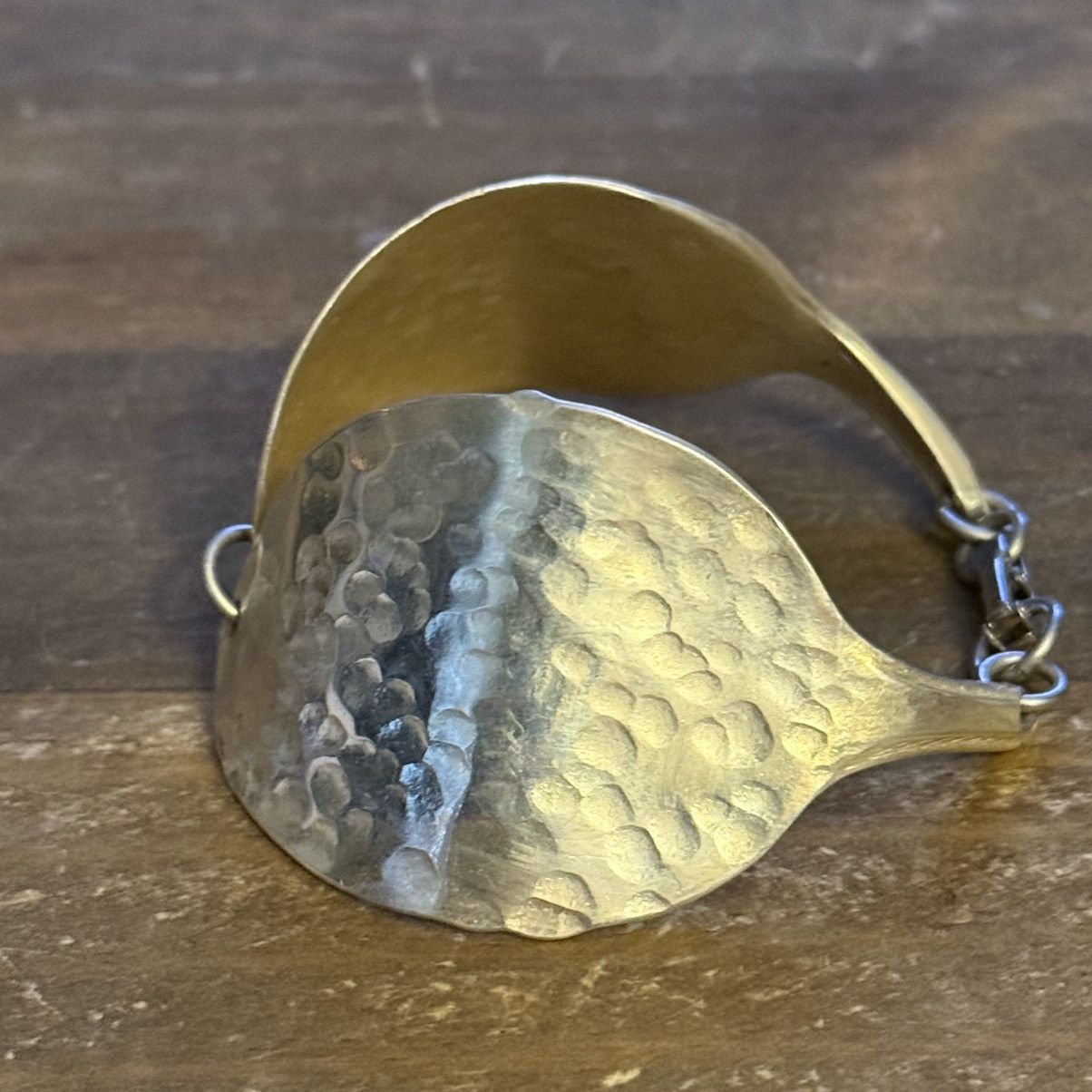 Vintage Vintage silver hammered spoon bracelet Size ONE SIZE - 6 Thumbnail