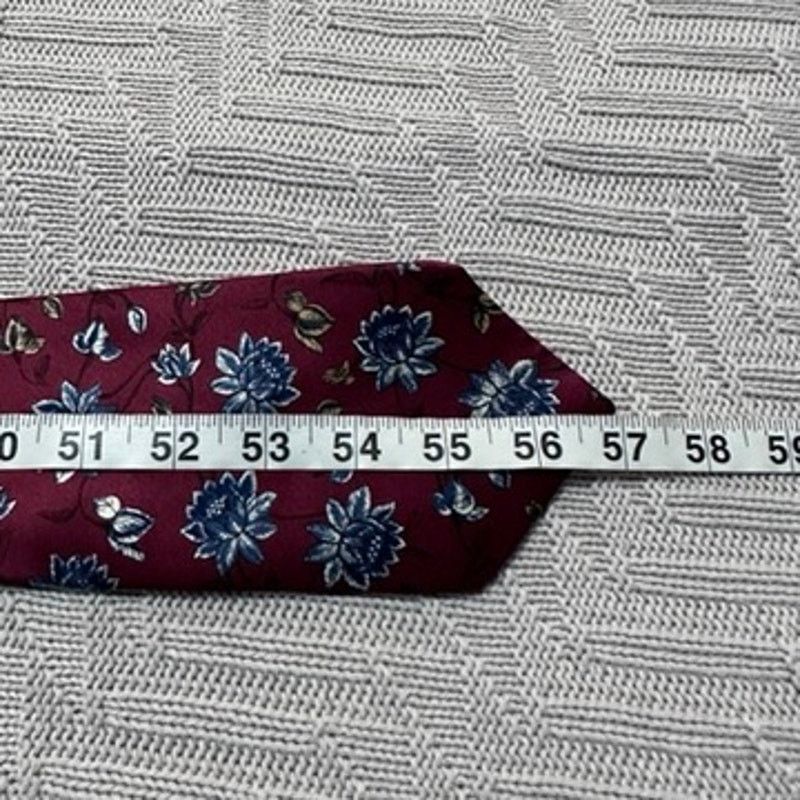 Other Vintage Peters & Ashley burgundy and blue floral silk tie Size ONE SIZE - 5 Thumbnail