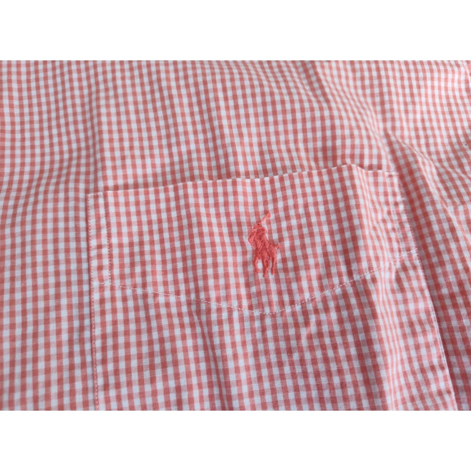 Polo Ralph Lauren VINTAGE Polo Ralph Lauren Button-Down Shirt Men XL Check Casual Dress Shirt Peach White Size US XL / EU 56 / 4 - 4 Thumbnail
