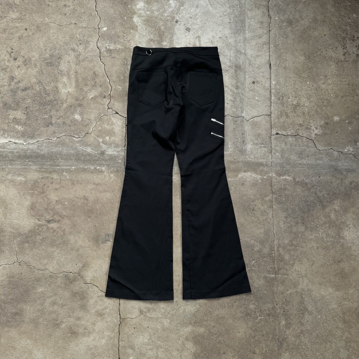 Seditionaries Vintage Y2K Clockhouse Grunge Flared Nylon Pants Size 26" / US 2 / IT 38 - 2 Thumbnail