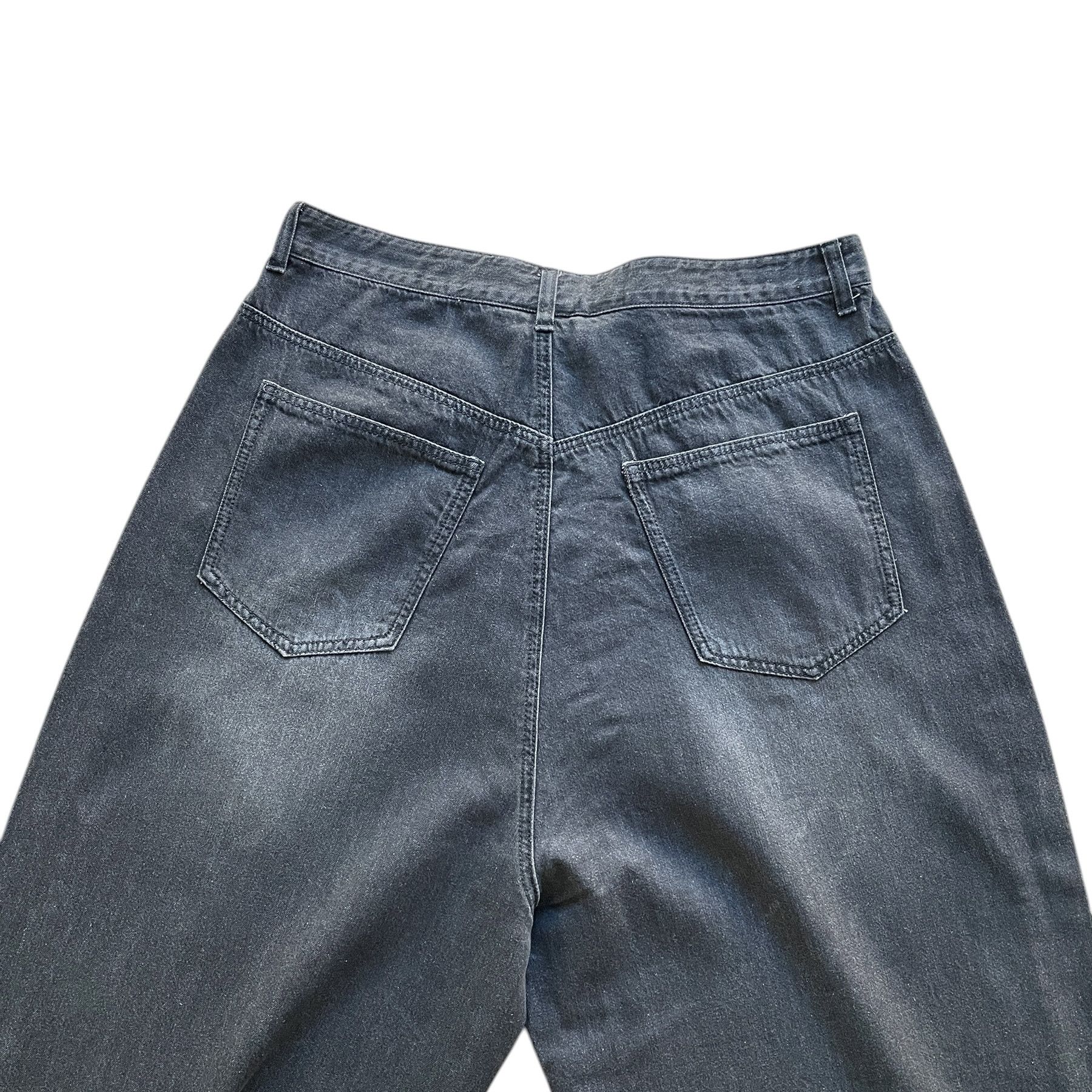 Japanese Brand Baggy skater hiphop linen like washed denim jeans Size US 34 / EU 50 - 6 Thumbnail
