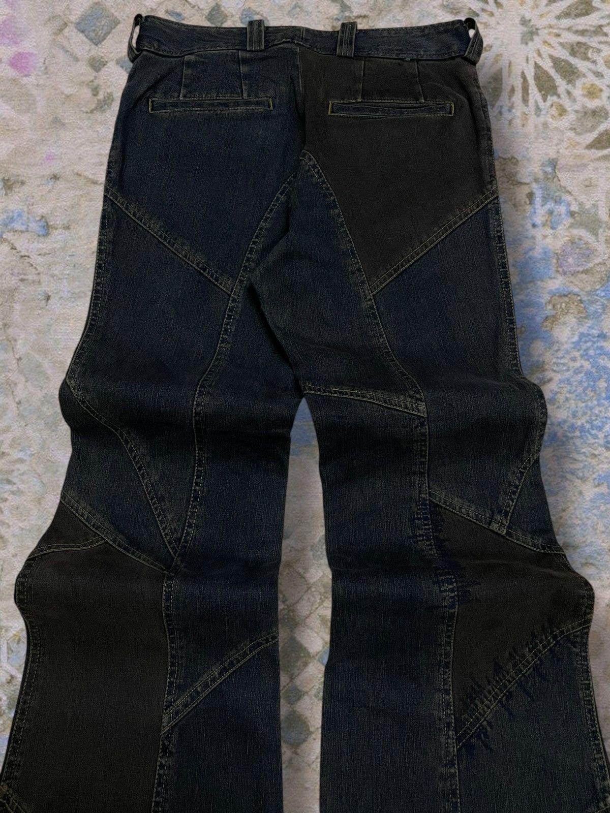 Tornado Mart Rare 90’s Japan Tornado Mart Cowboy Patchwork Flared Denim Size US 29 - 11 Thumbnail