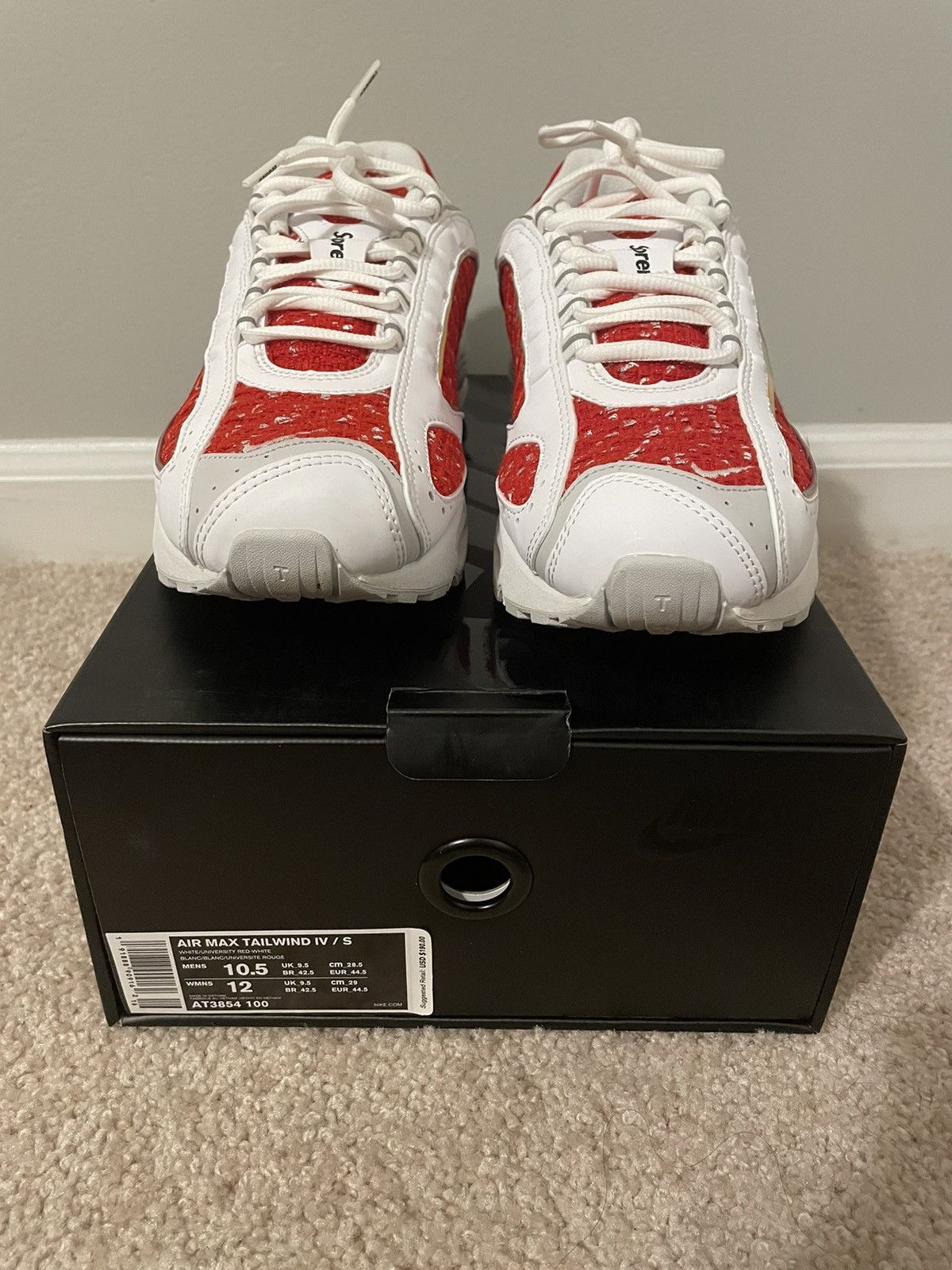 Nike × Supreme Nike x Supreme Air Max Tailwind IV Size US 10.5 / EU 43-44 - 8 Thumbnail