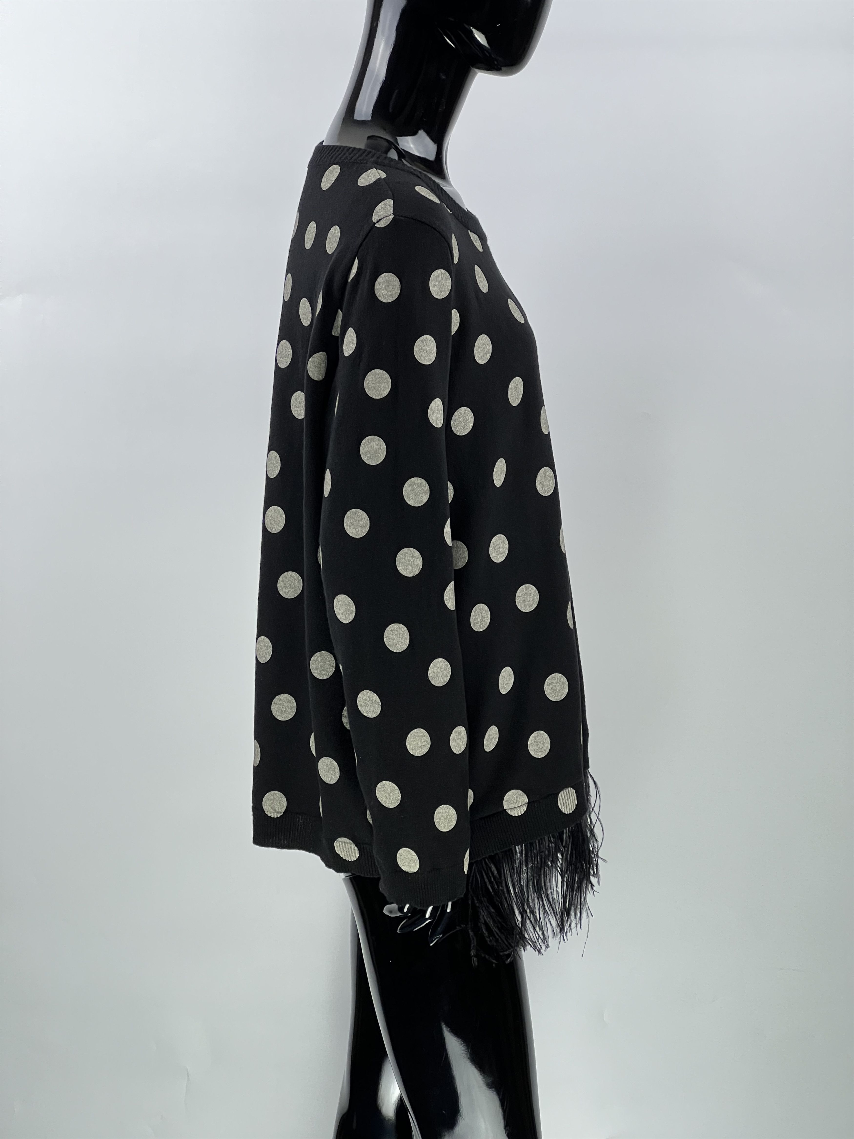 Other Aniye By Wool Cashmere Angora Polka Dot Feathers Trim Size L / US 10 / IT 46 - 2 Thumbnail