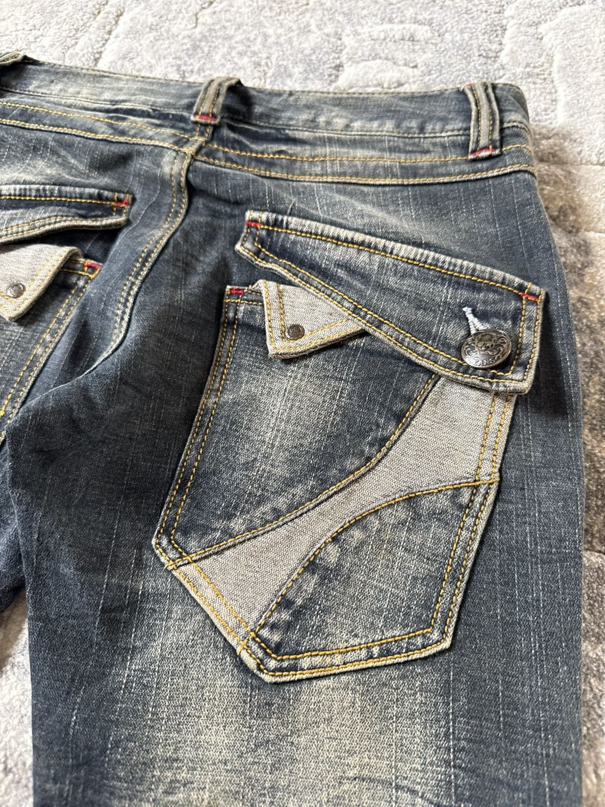 If Six Was Nine Ifsixwasnine Lgb Kapital Junya Style Low Rise Flared Jeans Size US 28 / EU 44 - 19 Thumbnail