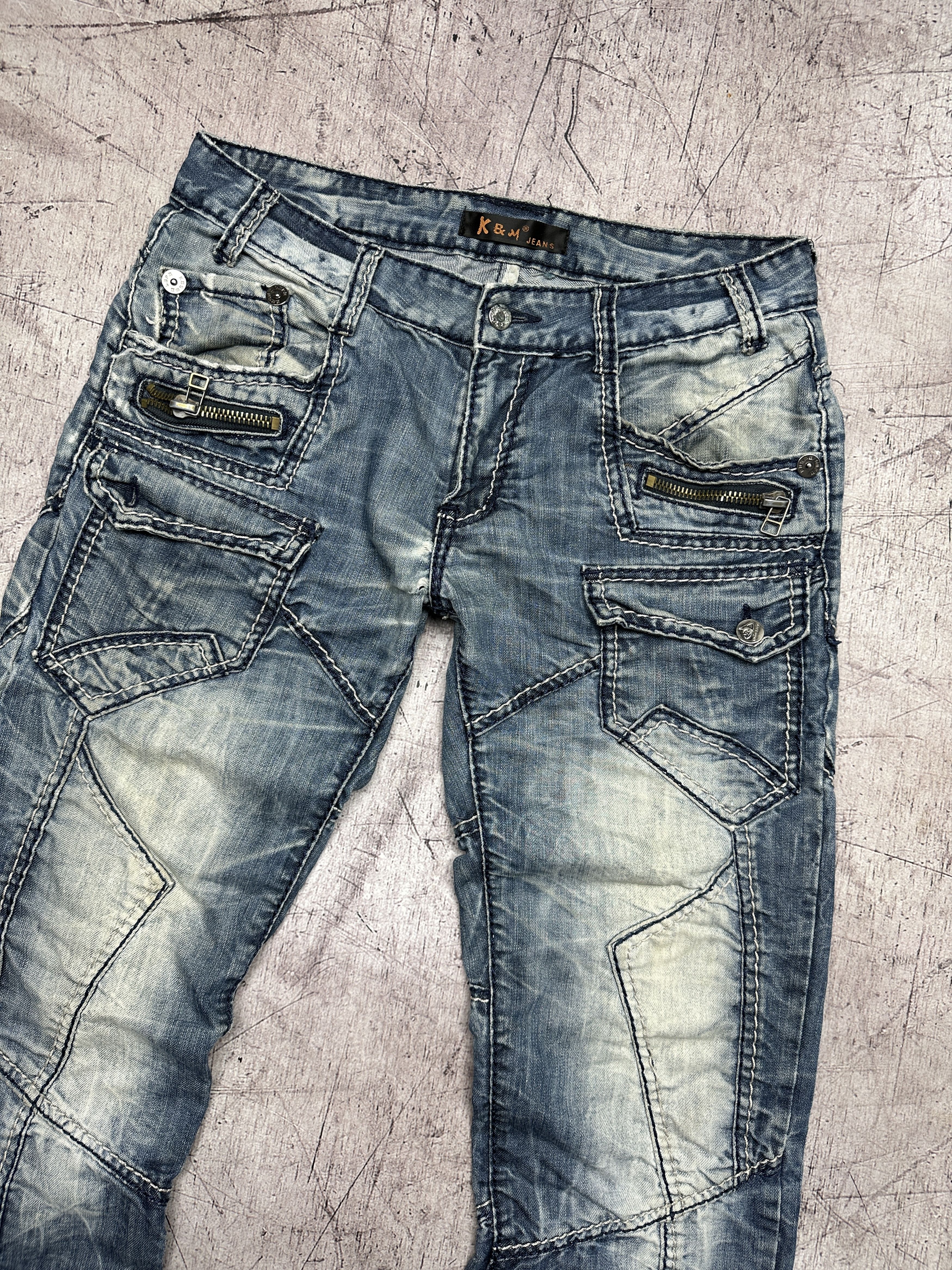Japanese Brand × Vintage K&M Kosmo Lupo Vintage Mens Denim Pants Jeans Size US 32 / EU 48 - 2 Thumbnail