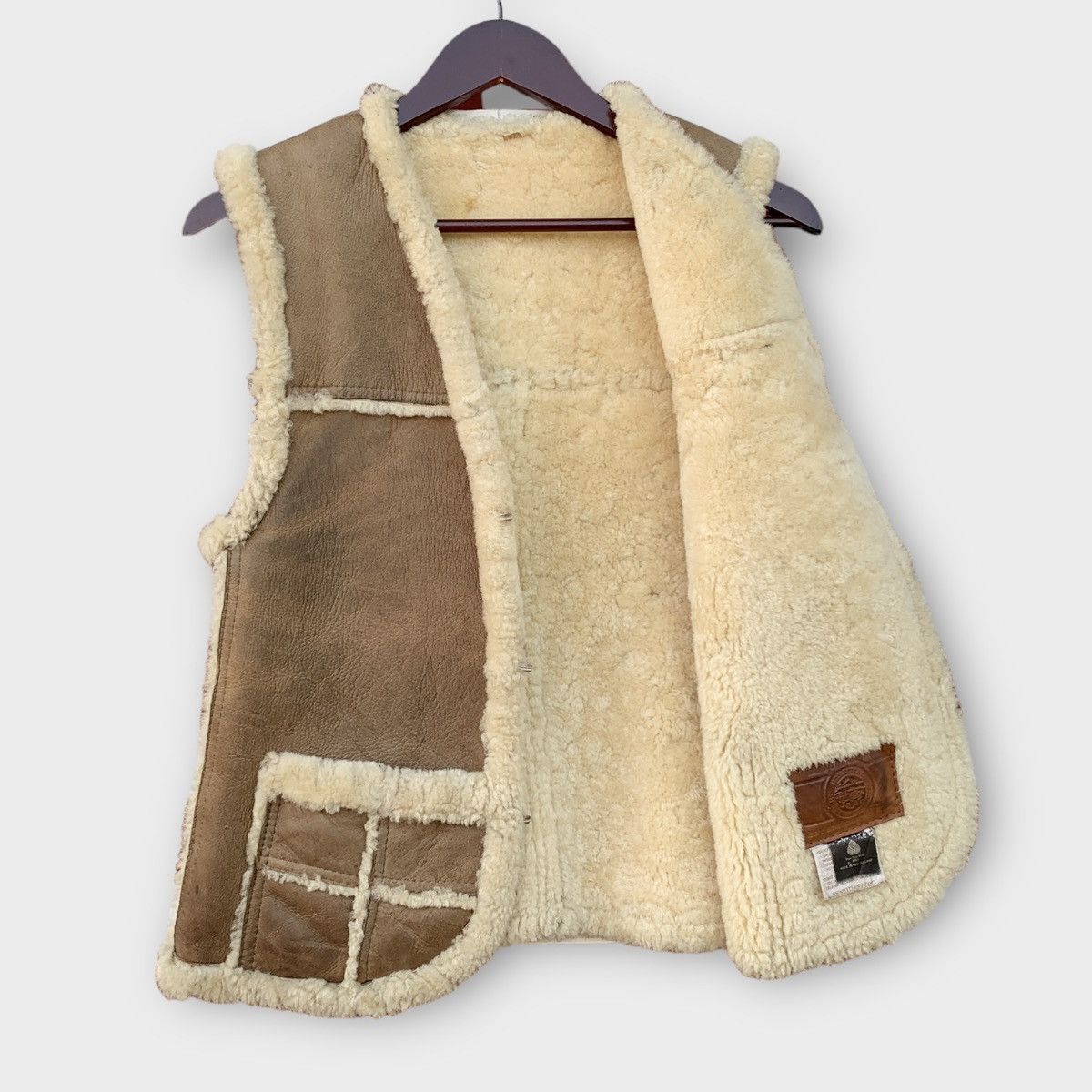 Vintage Vintage Handcrafted By Homestead Sheepskin Sherling Vest Size US S / EU 44-46 / 1 - 1 Thumbnail