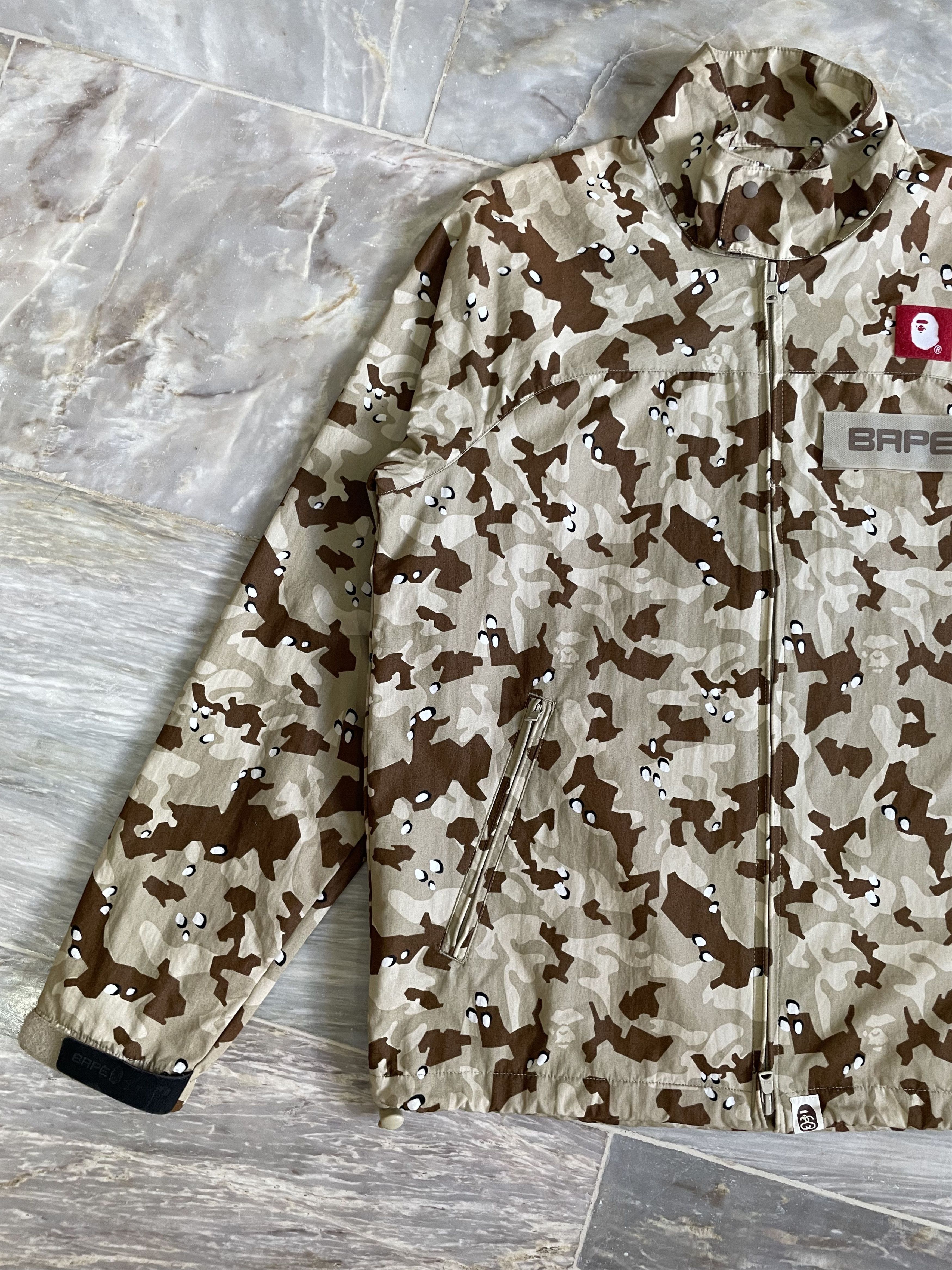 Bape × Stussy BAPE Ill Collaboration Desert Camo Rain Jacket Size US M / EU 48-50 / 2 - 2 Thumbnail