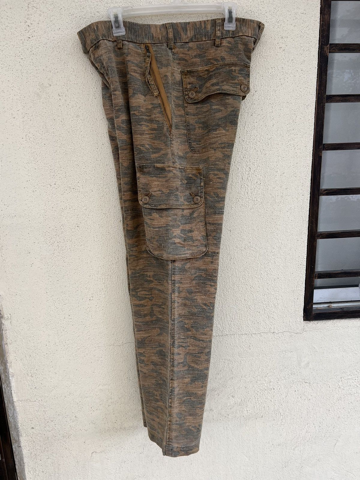 Vintage ALTERNATIVE CONCEPT Camo Linen Cargo Trouser Pant Size US 32 / EU 48 - 22 Thumbnail