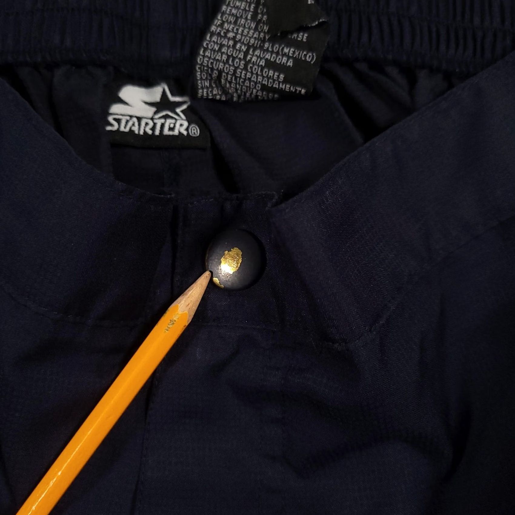 Starter Starter Pants Mens Medium Navy Blue Elastic Waist Zip Pocket Track Athletic Size US 31 - 7 Thumbnail